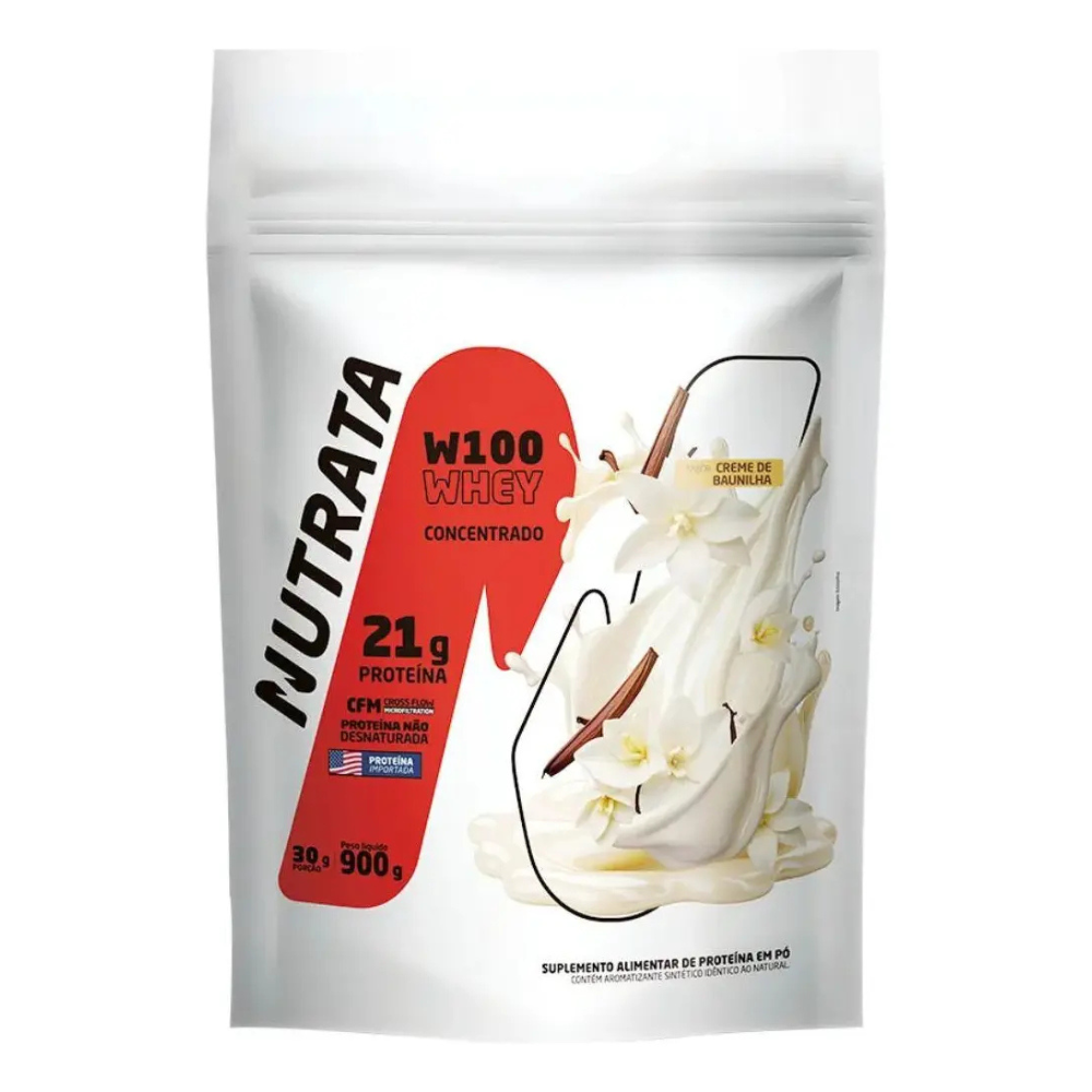 Whey Protein Concentrado Nutrata W100 Refil 900g