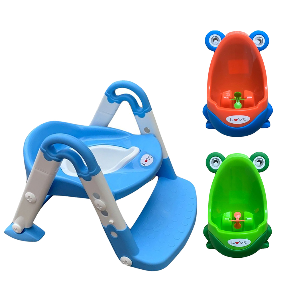 Kit Penico Troninho Redutor Azul + Mictório Infantil Love