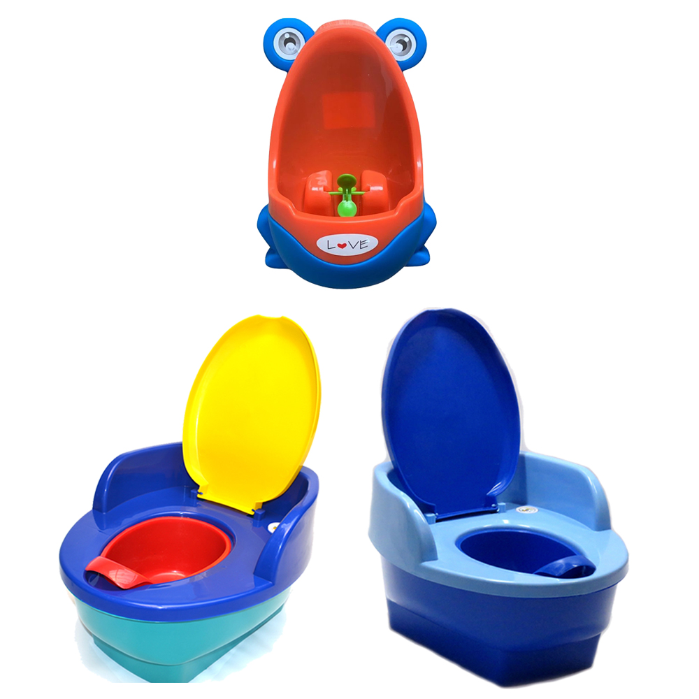 Kit Penico Troninho Musical + Mictório Infantil Azul Love