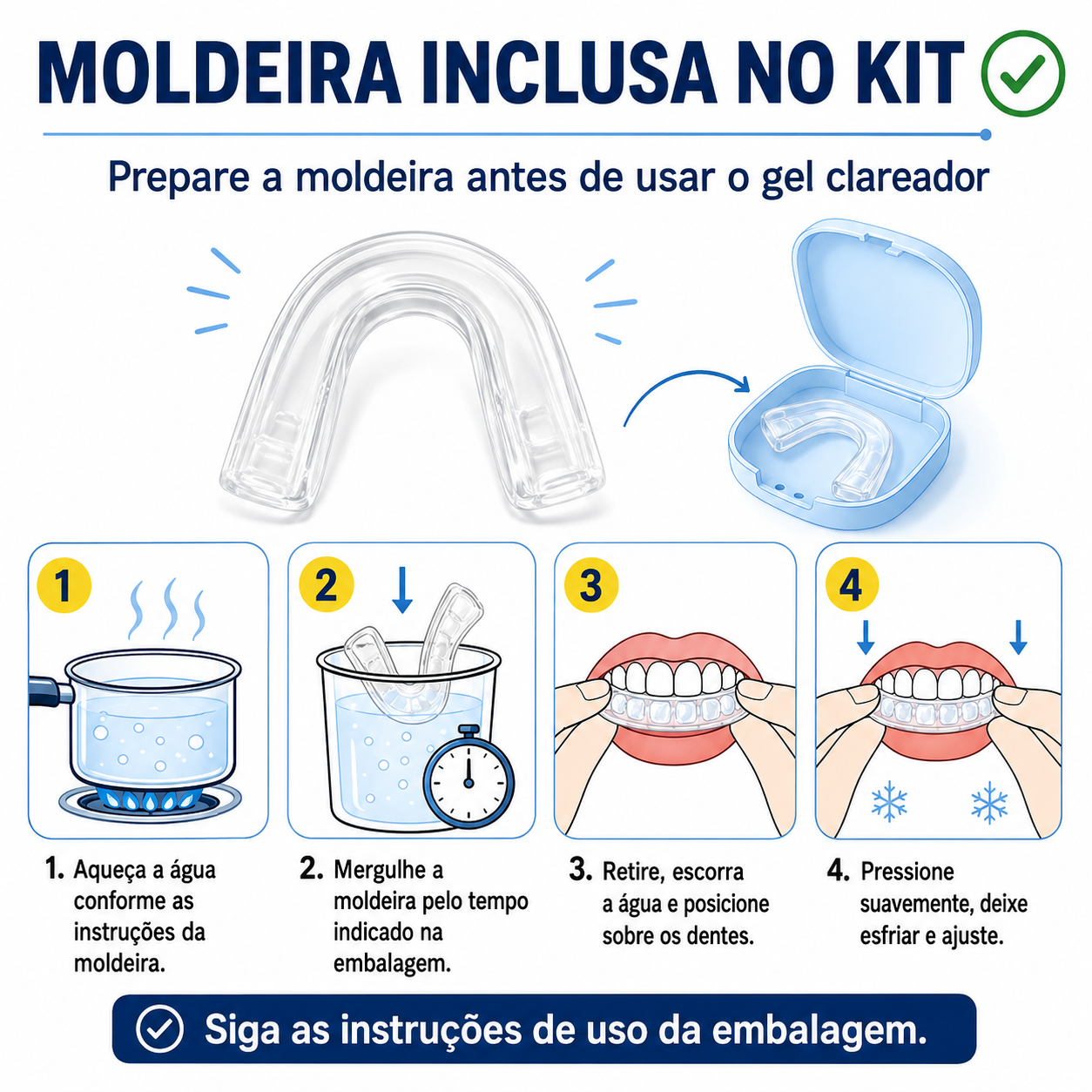 Moldeira Para Clareamento Dental + Porta Moldeira