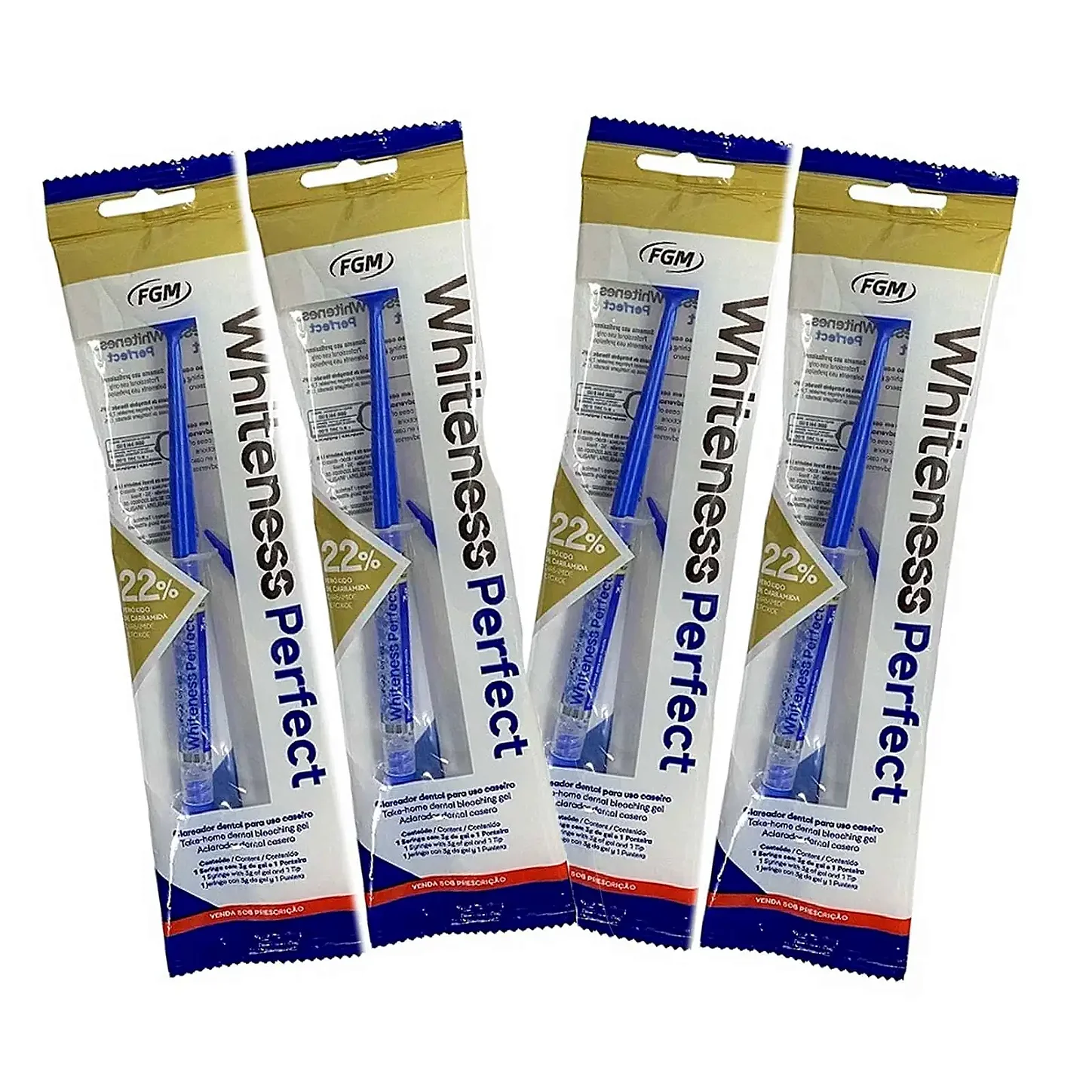 4 Clareador Whiteness Perfect 22% + 2 Pares de Moldeira