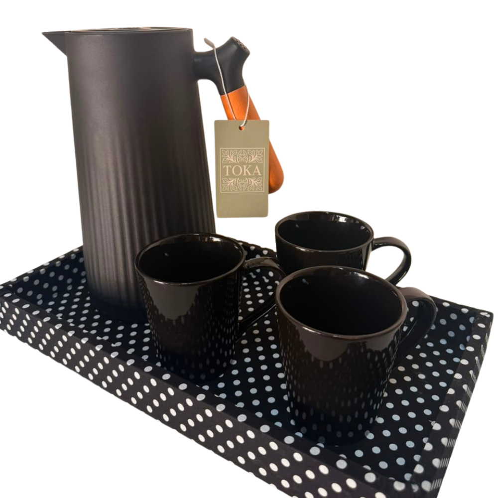 KIT CAFÉ POÁ - COM GARRAFA TÉRMICA E CANECAS | 5 PEÇAS