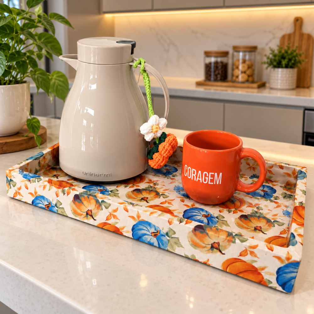 KIT CAFÉ ABÓBORAS - COM GARRAFA TÉRMICA E CANECA | 4 PEÇAS