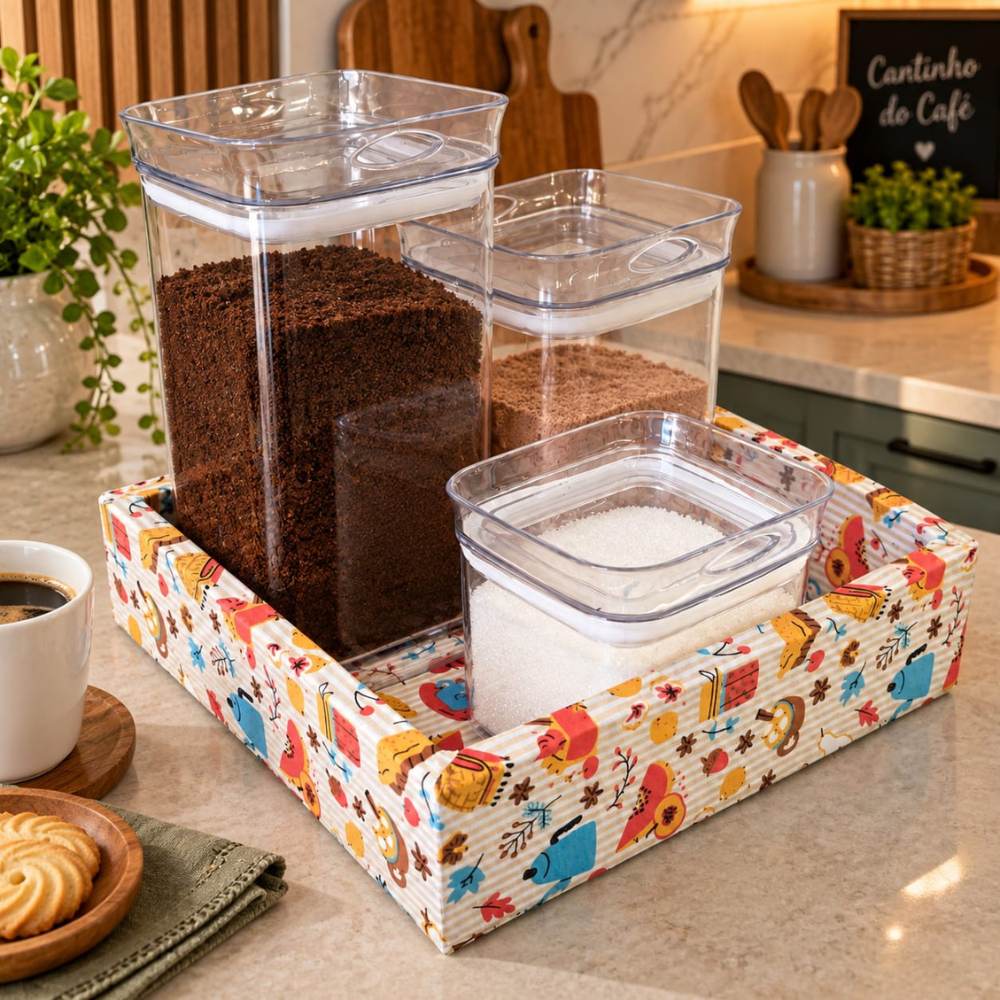 KIT MANTIMENTOS DOCE MOMENTO - COM 3 POTES HERMÉTICOS | 4 PEÇAS