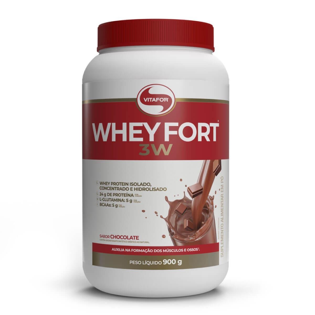 WHEY FORT 3W POTE 900G CHOCOLATE