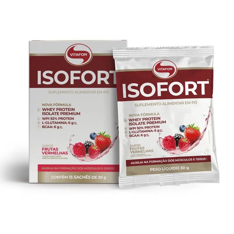 ISOFORT 15 SACHÊS DE 30G FRUTAS VERMELHAS