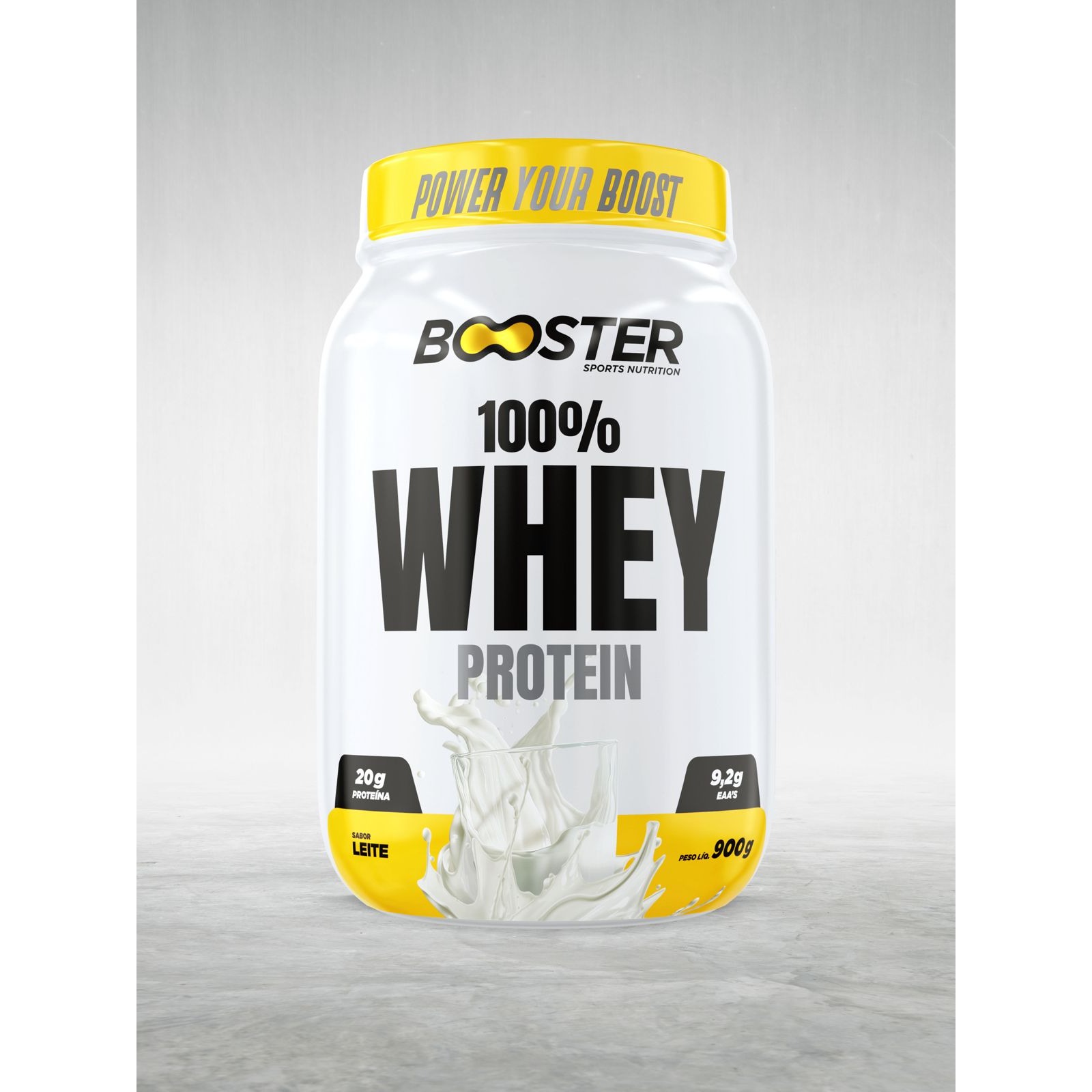 BOOSTER - 100% WHEY - 900g - LEITE