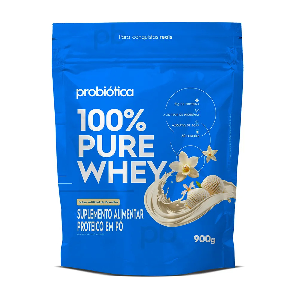 100% PURE WHEY REFIL 900G BAUNILHA VF