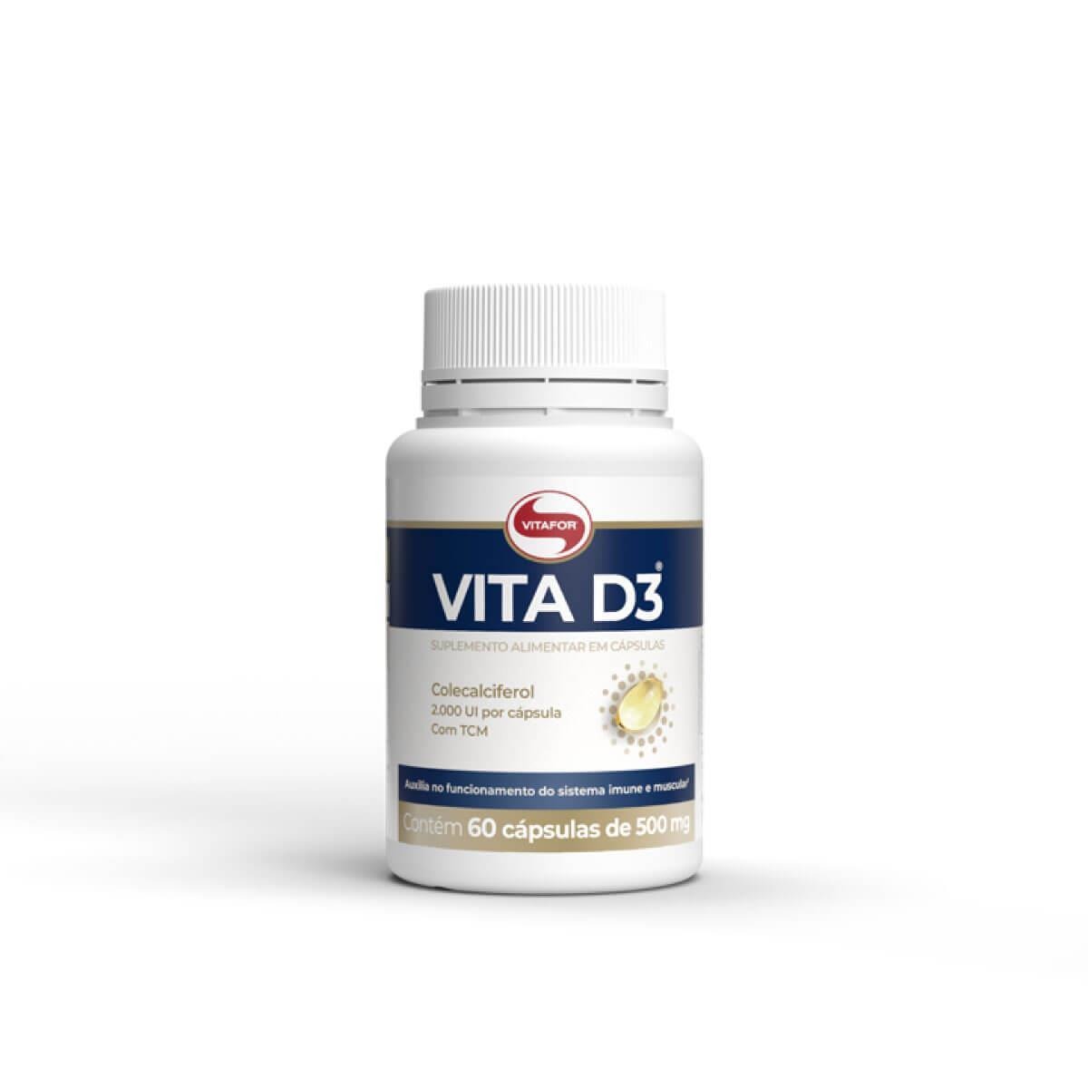 VITAMINA D 60 CÁPSULAS DE 500mg - 2.000UI