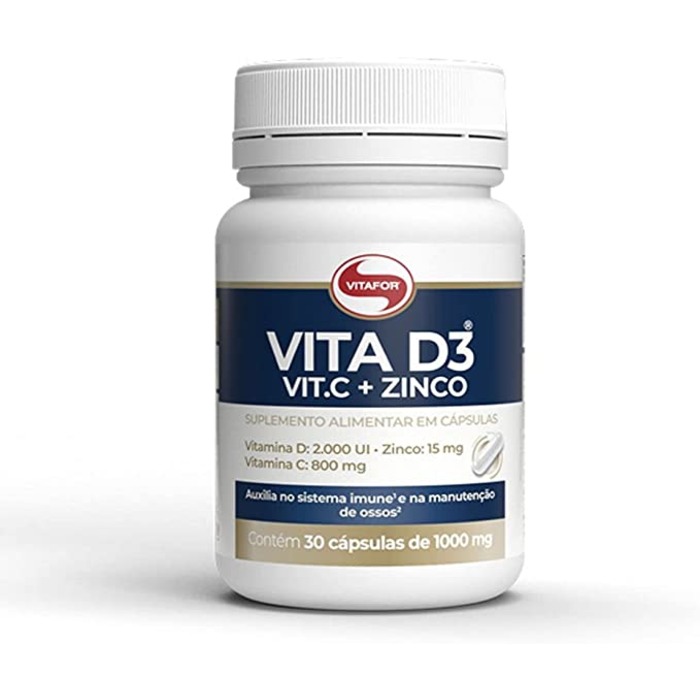 VITAMINA D3 + C + ZINCO 30 CÁPSULAS DE 1000MG