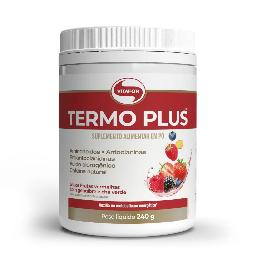 TERMO PLUS POTE 240G FRUTAS VERMELHAS E GENGIBRE COM CHA VERDE