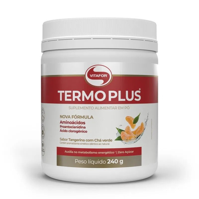 TERMO PLUS POTE 240G TANGERINA COM CHA VERDE