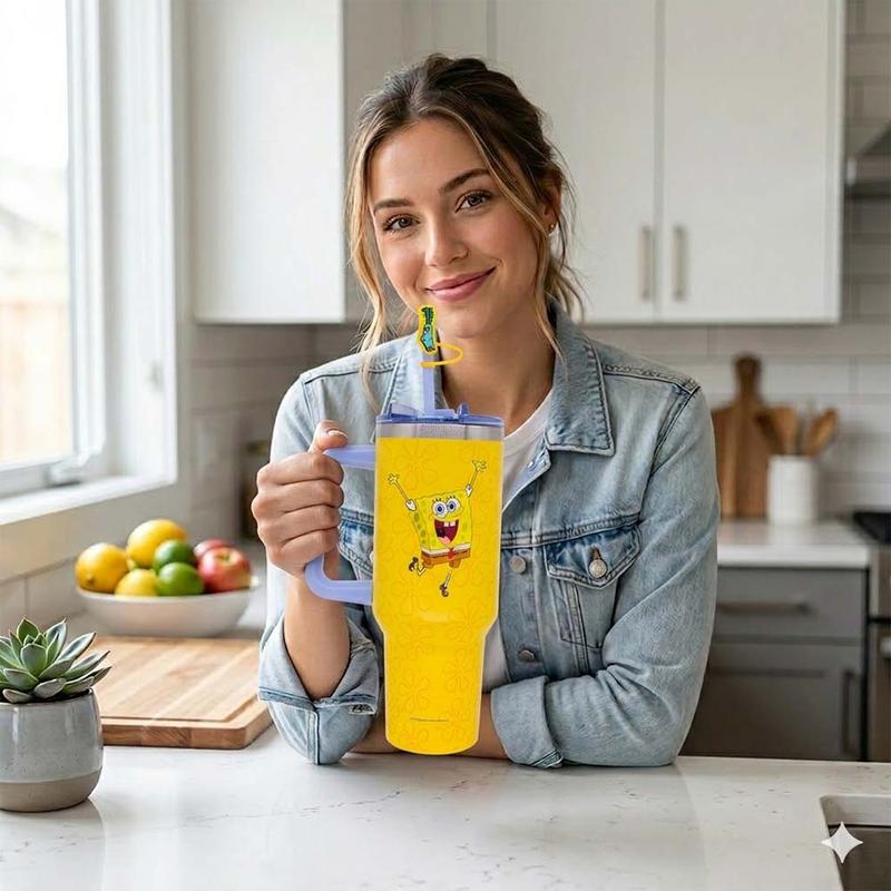 CANECAO TUMBLER C/PINGENTE 1,15LT BOB ESPONJA IM READY