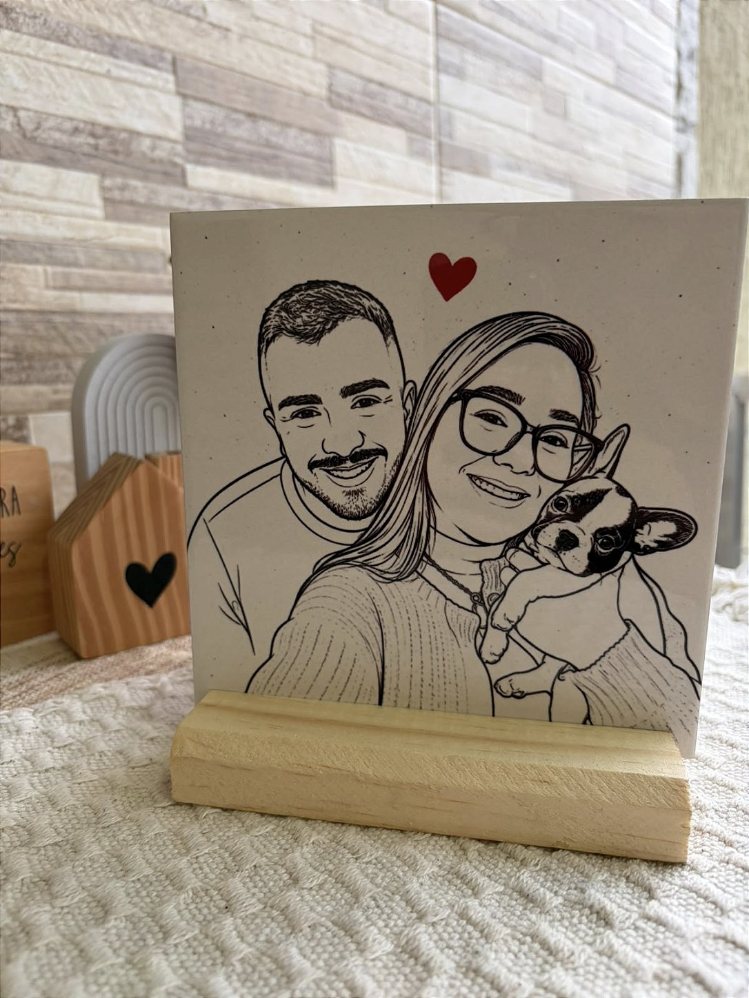 Azulejo cartoon casal