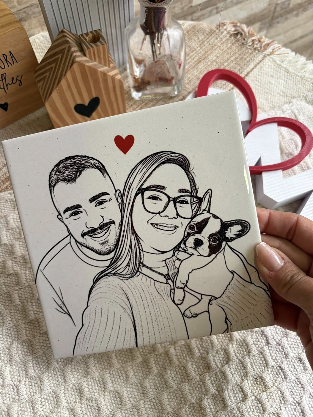 Azulejo cartoon casal