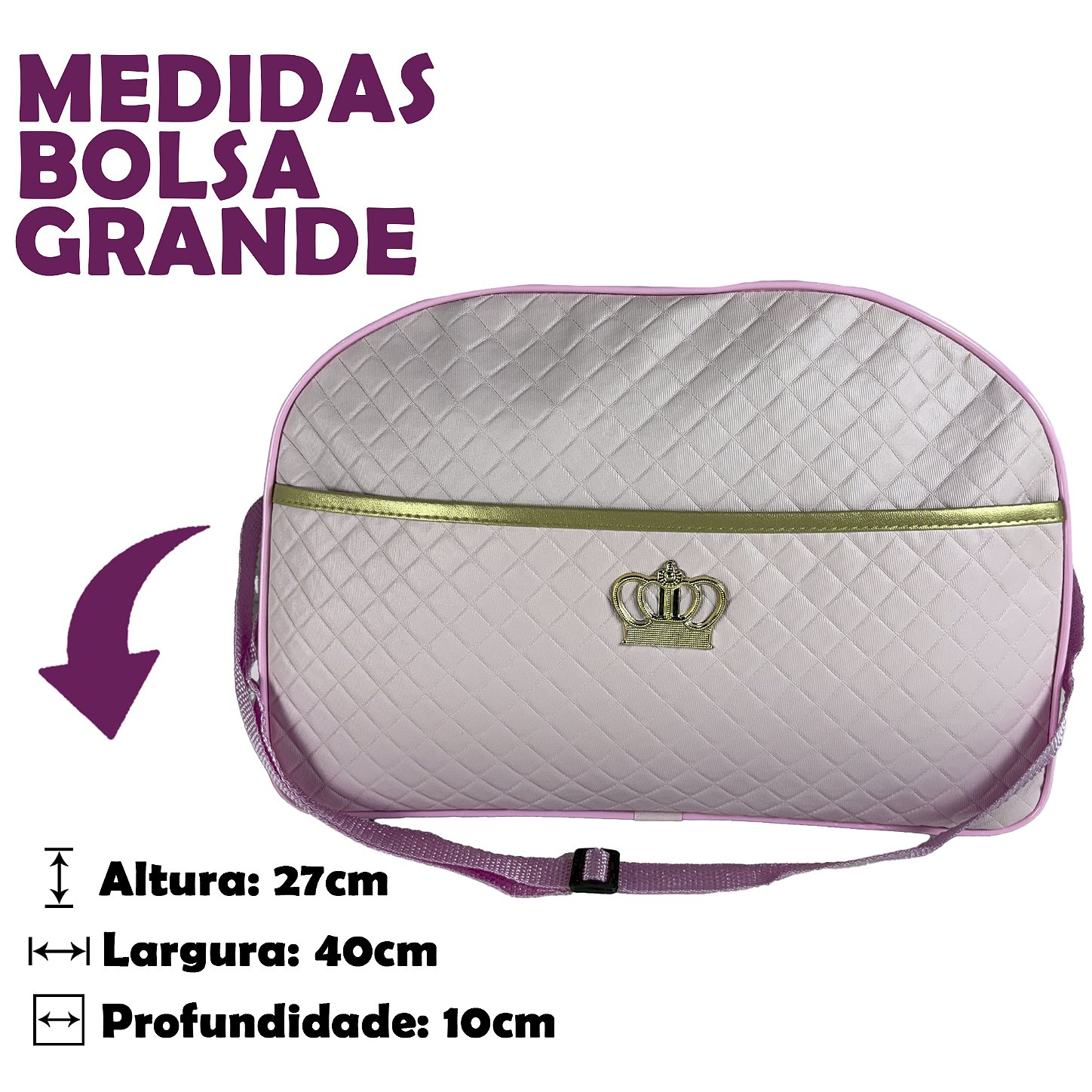 Kit Mala Bolsa Maternidade 2 Peças Vies - Rosa Bebe