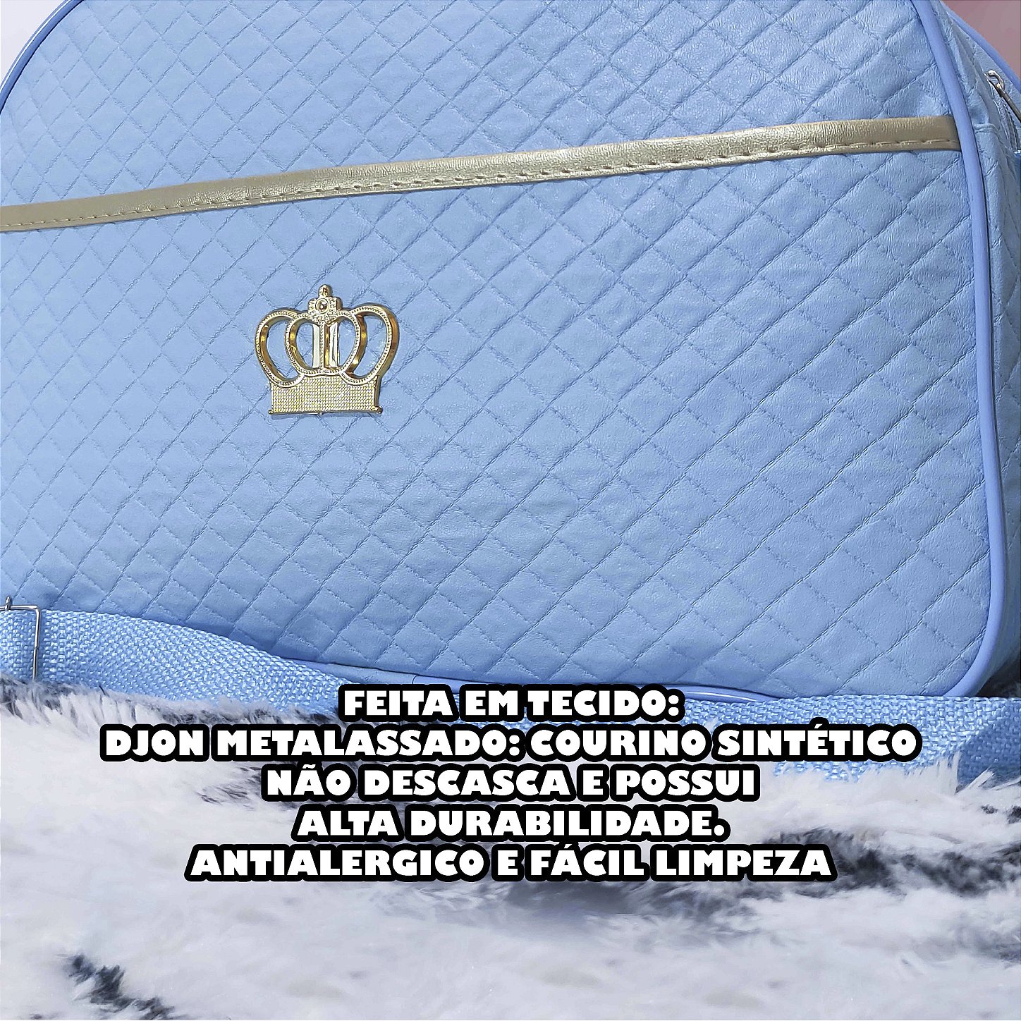 Kit Mala Bolsa Maternidade 2 Peças Vies - Azul Bebe