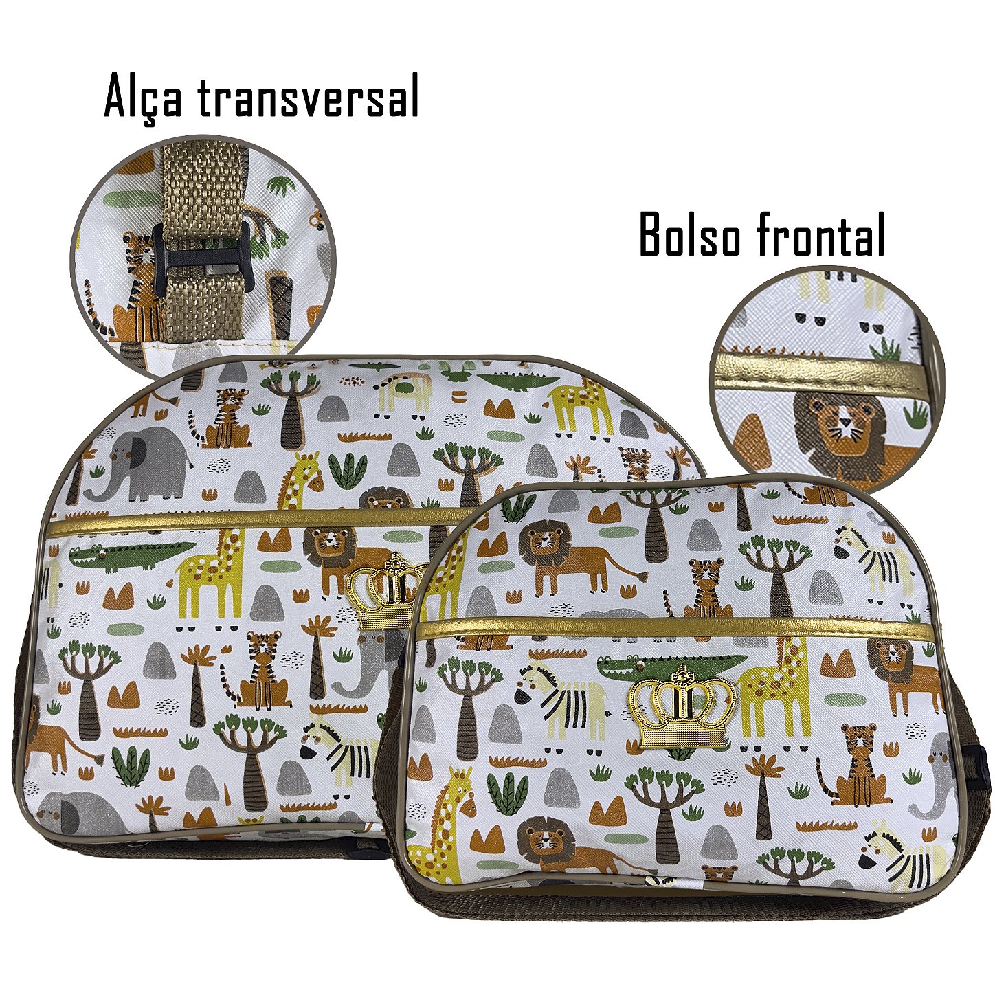 Kit Mala Bolsa Maternidade 2 Peças Vies - Safari