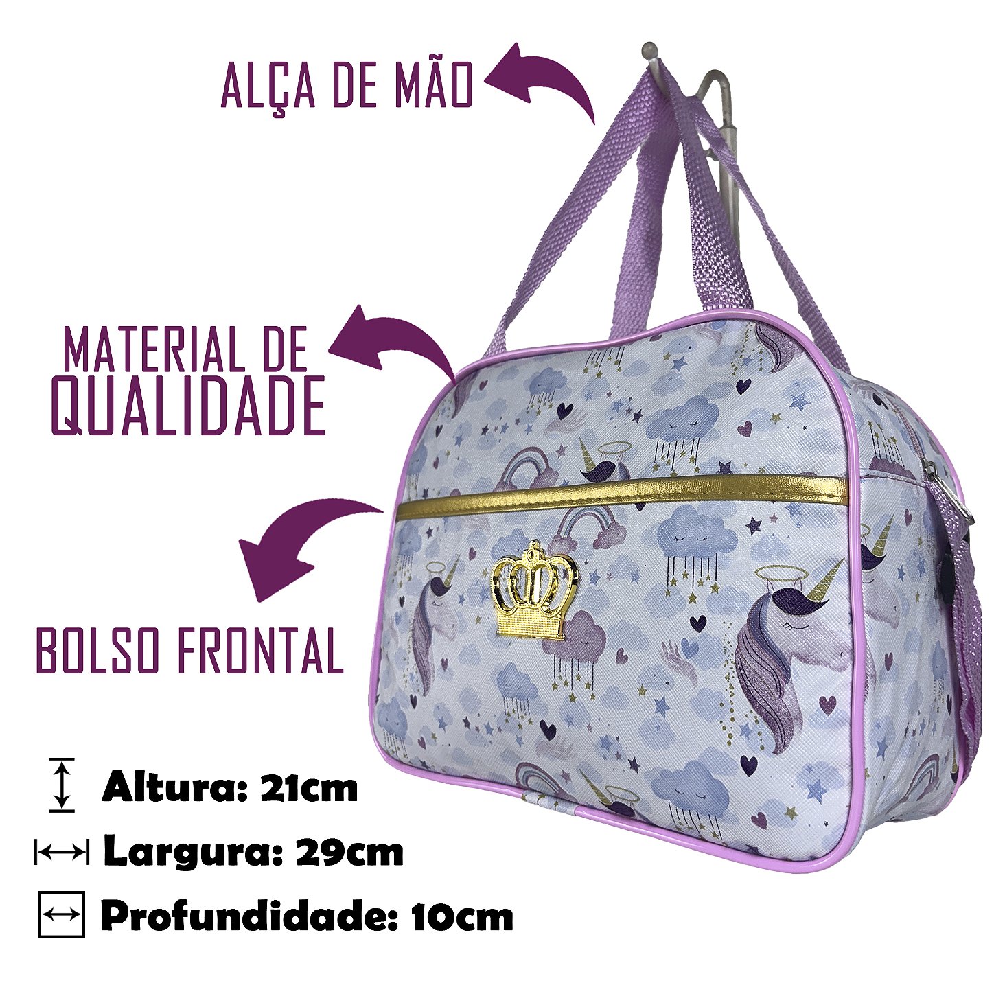 Kit Mala Bolsa Maternidade 2 Peças Vies - Unicórnio
