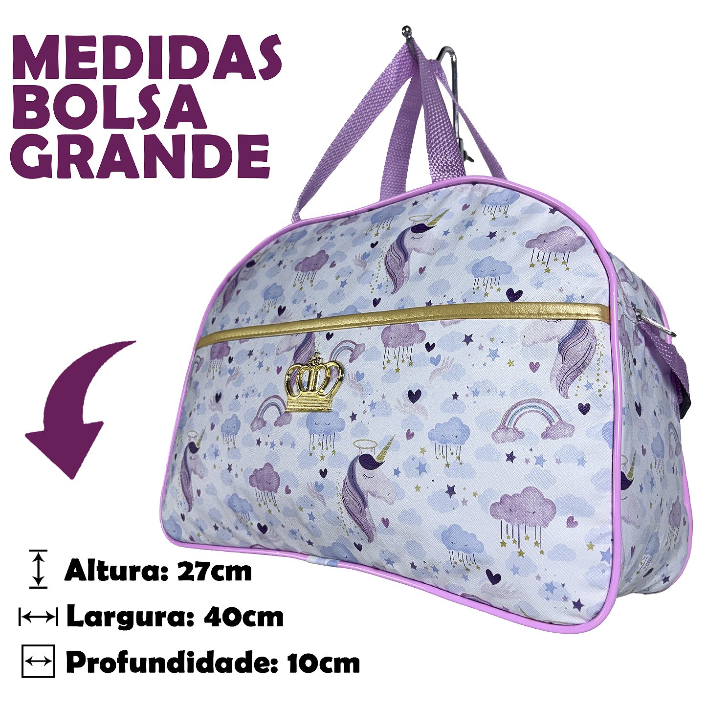 Kit Mala Bolsa Maternidade 2 Peças Vies - Unicórnio