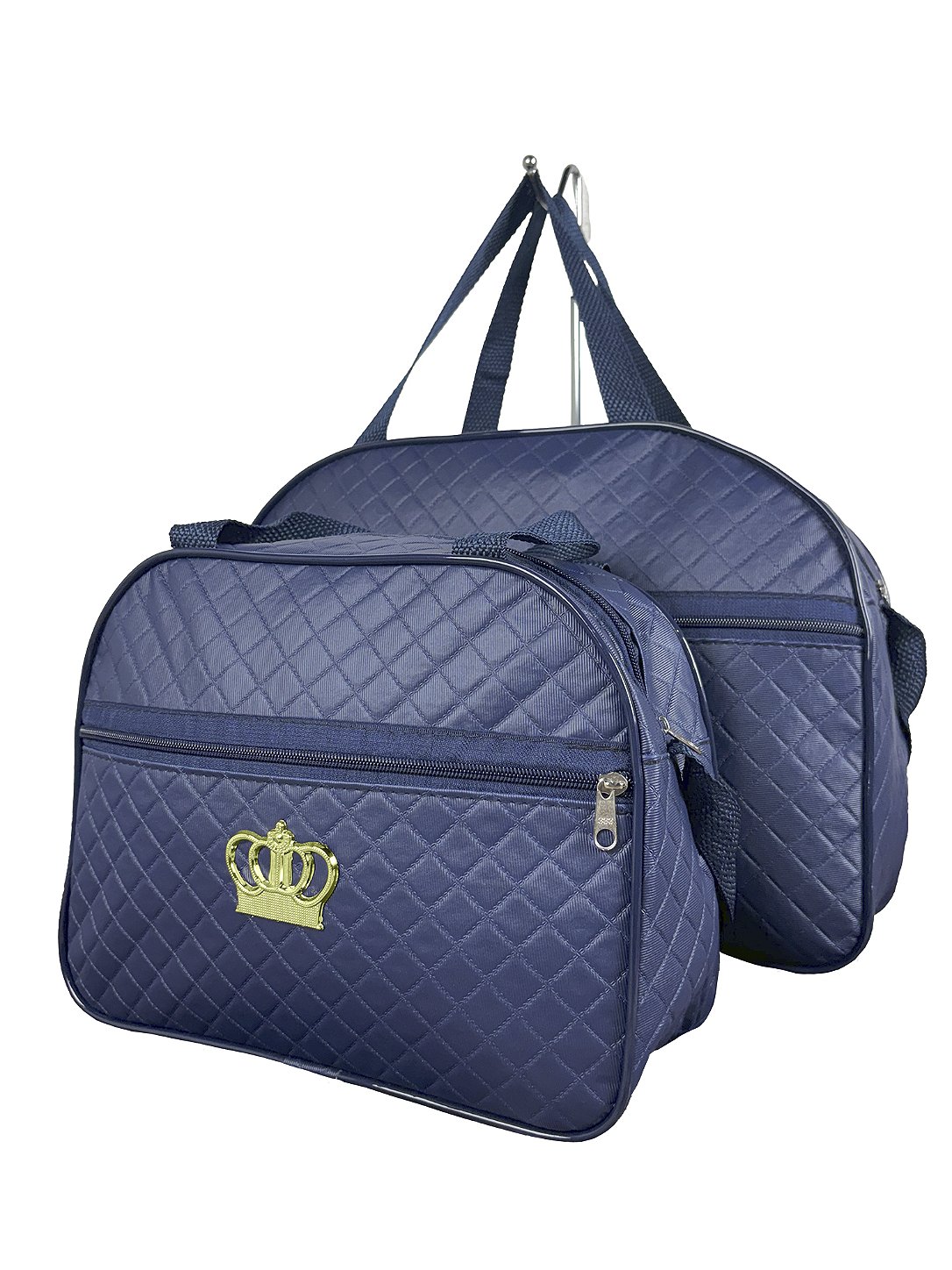 Kit Mala Bolsa Maternidade 2 Peças Zíper - Azul Marinho