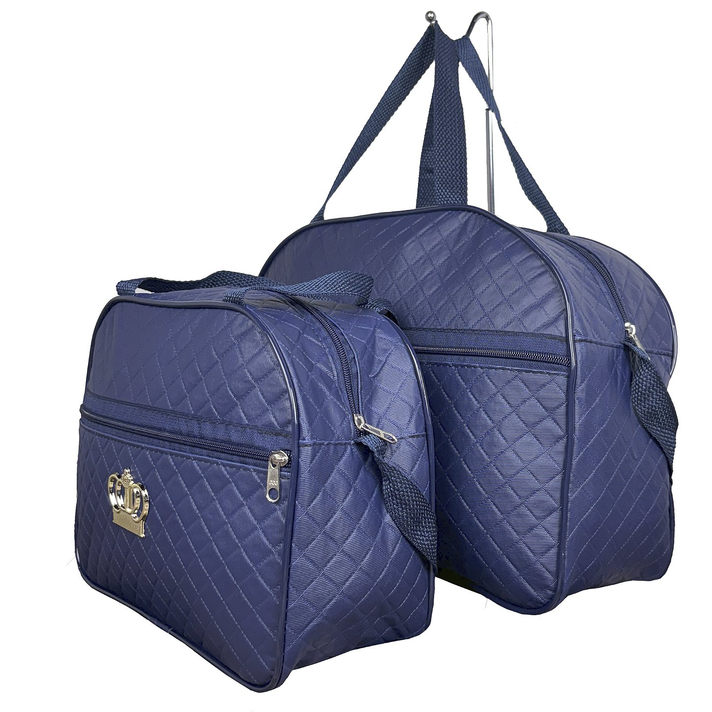 Kit Mala Bolsa Maternidade 2 Peças Zíper - Azul Marinho