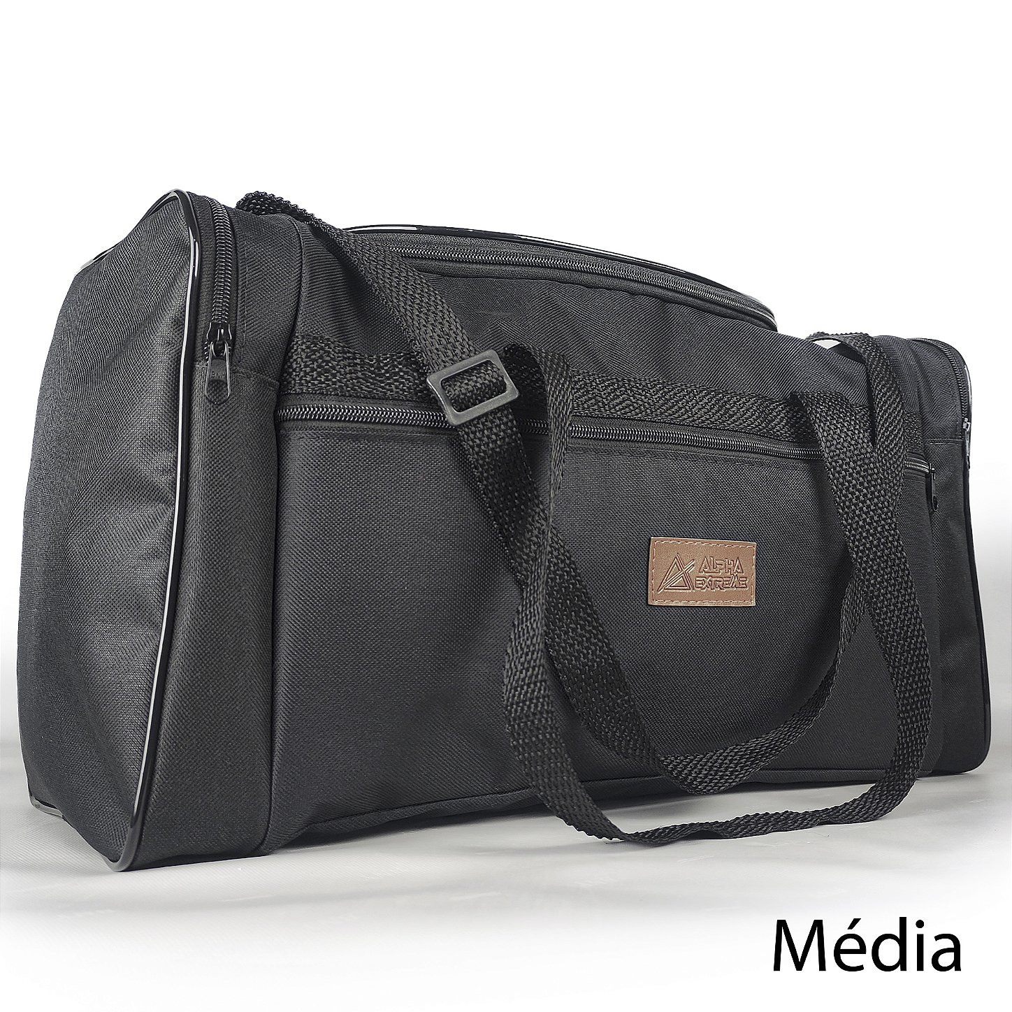 Kit 3 Malas de Viagem Alpha Extreme Preto Grande, Média e Pequena