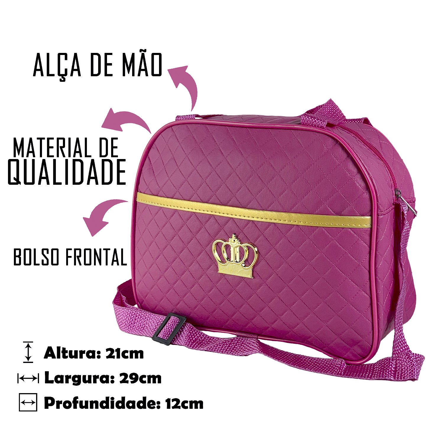 Kit 2 Bolsa Maternidade com Trocador de Bebê Dobravél - Pink