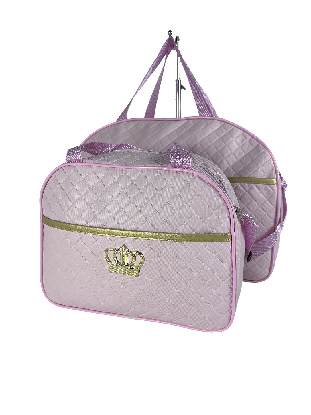 Kit 2 Bolsa Maternidade com Trocador de Bebê Dobravél - Rosa BB