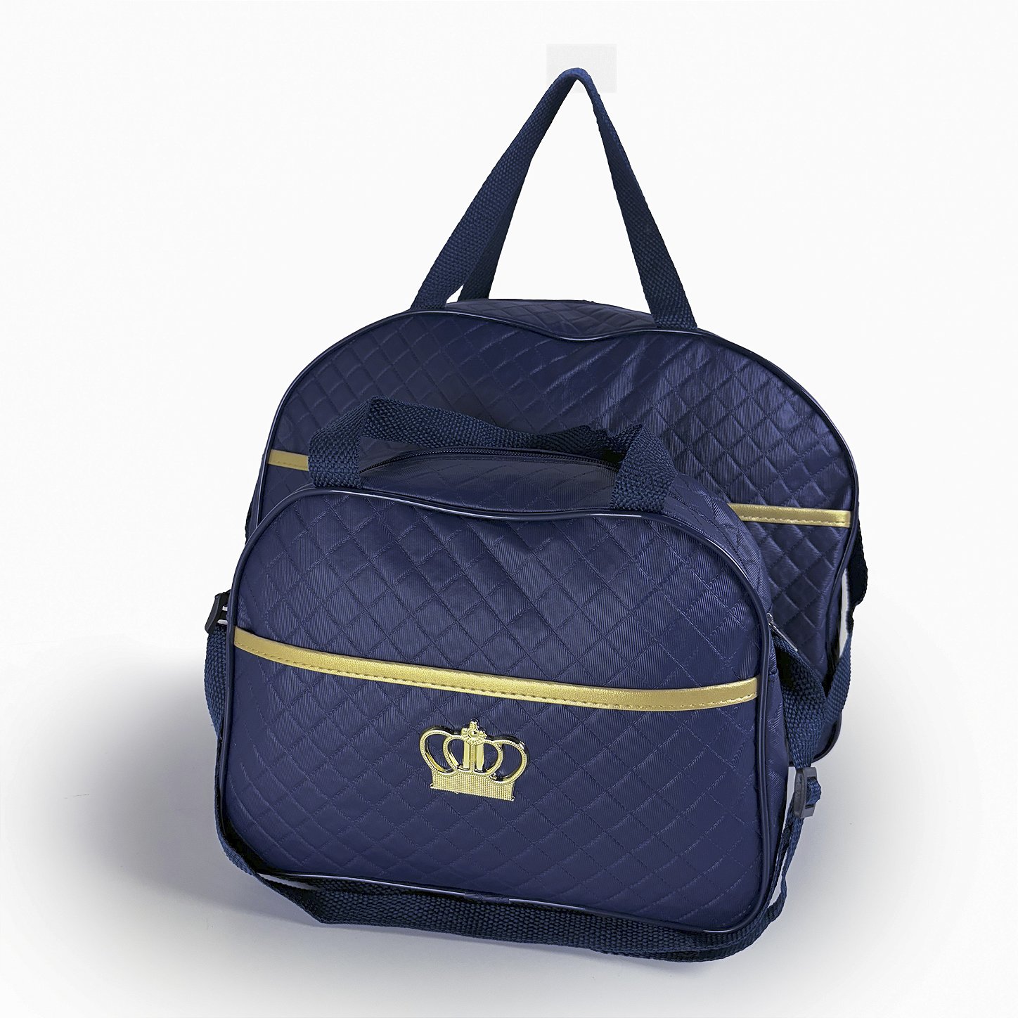 Kit Mala Bolsa Maternidade 3 Peças – Mala Grande, Mala Média e Mochila Azul Marinho