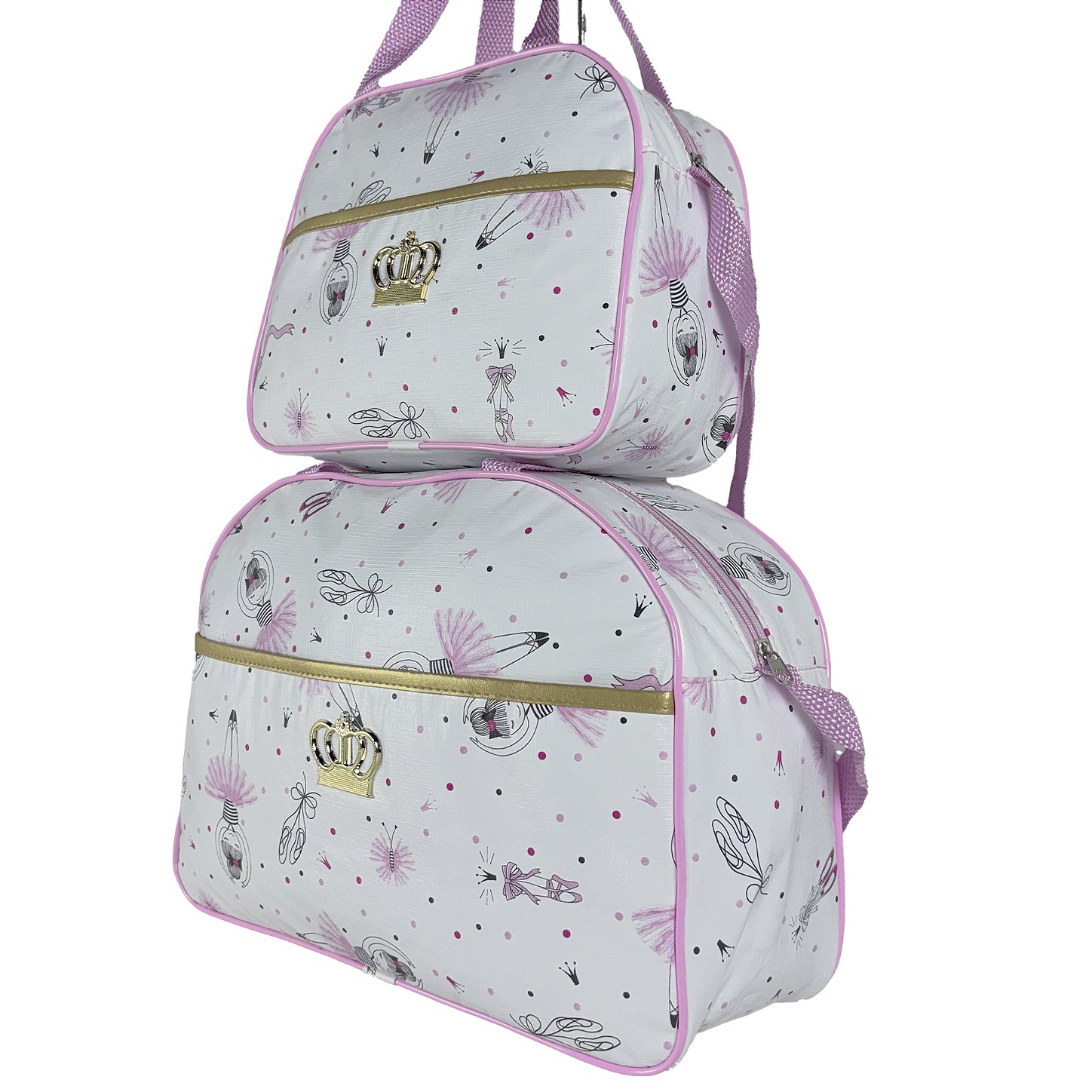 Kit Mala Bolsa Maternidade 3 Peças – Mala Grande, Mala Média e Mochila Bailarina