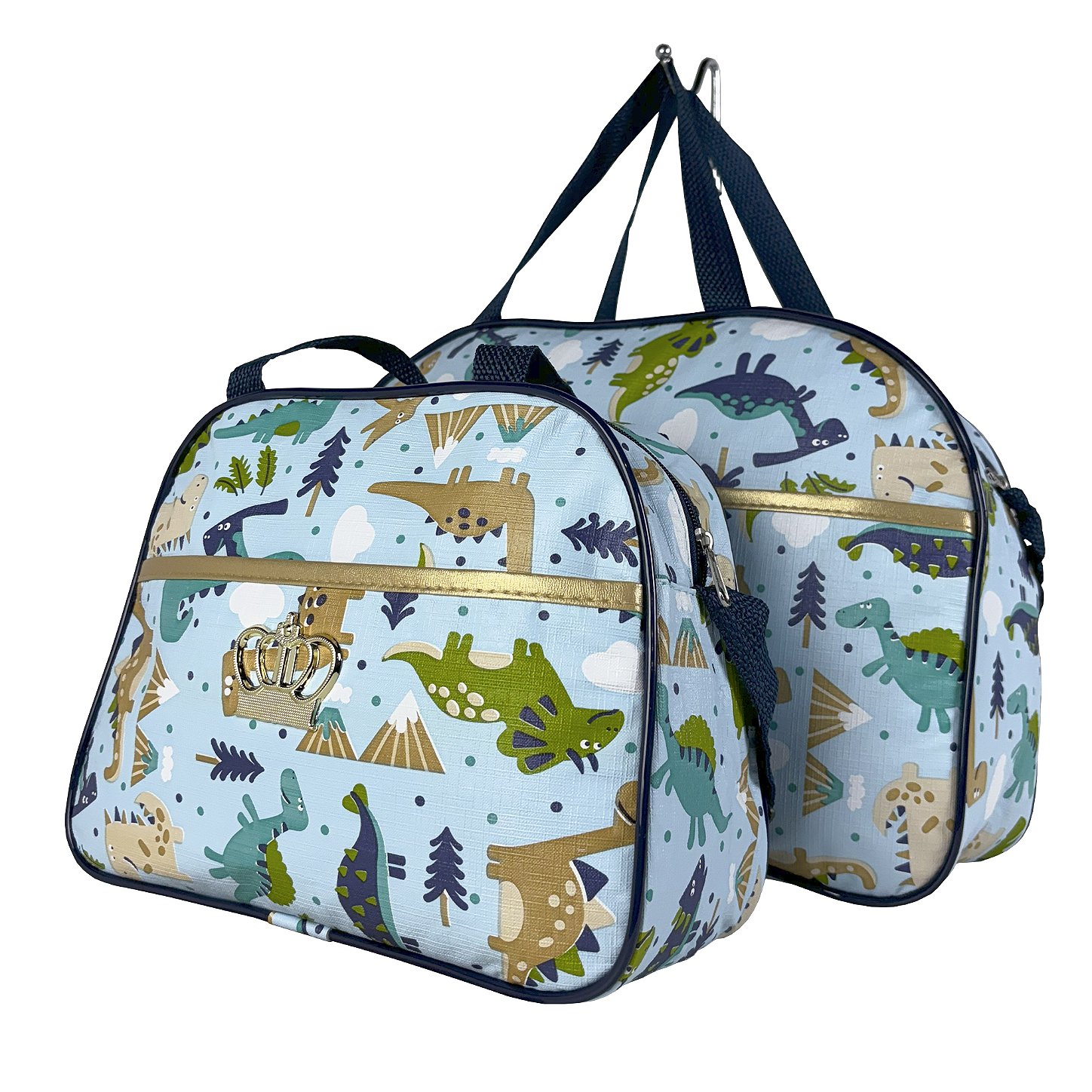 Kit Mala Bolsa Maternidade 3 Peças – Mala Grande, Mala Média e Mochila Dinossauro