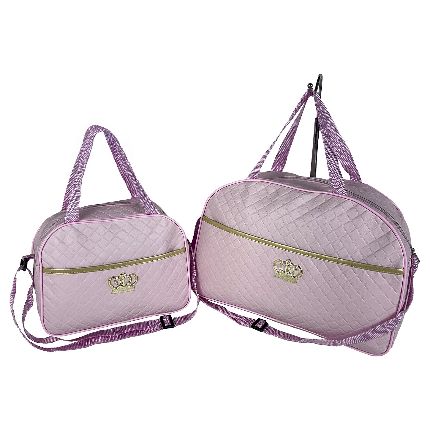 Kit Maternidade 4 Peças – Mala Grande, Mala Média e Mochila e Trocador Rosa BB