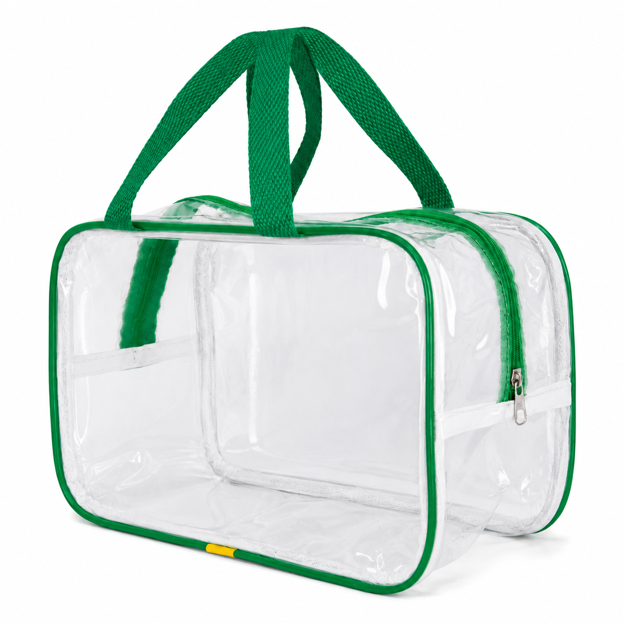 Kit 3 Bolsa Necessaire Transparente Feminina Organizadora - Verde