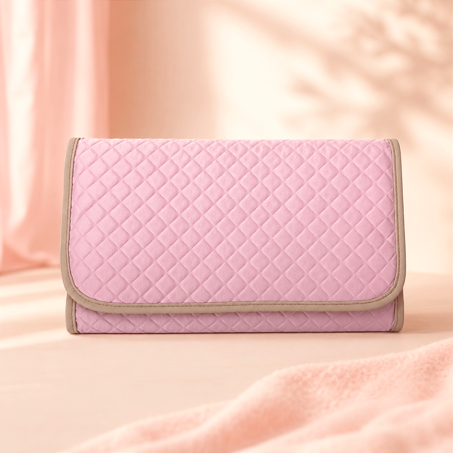 Trocador Portatil Para Bebê Acolchoado impermeável Dobravél - Rosa BB