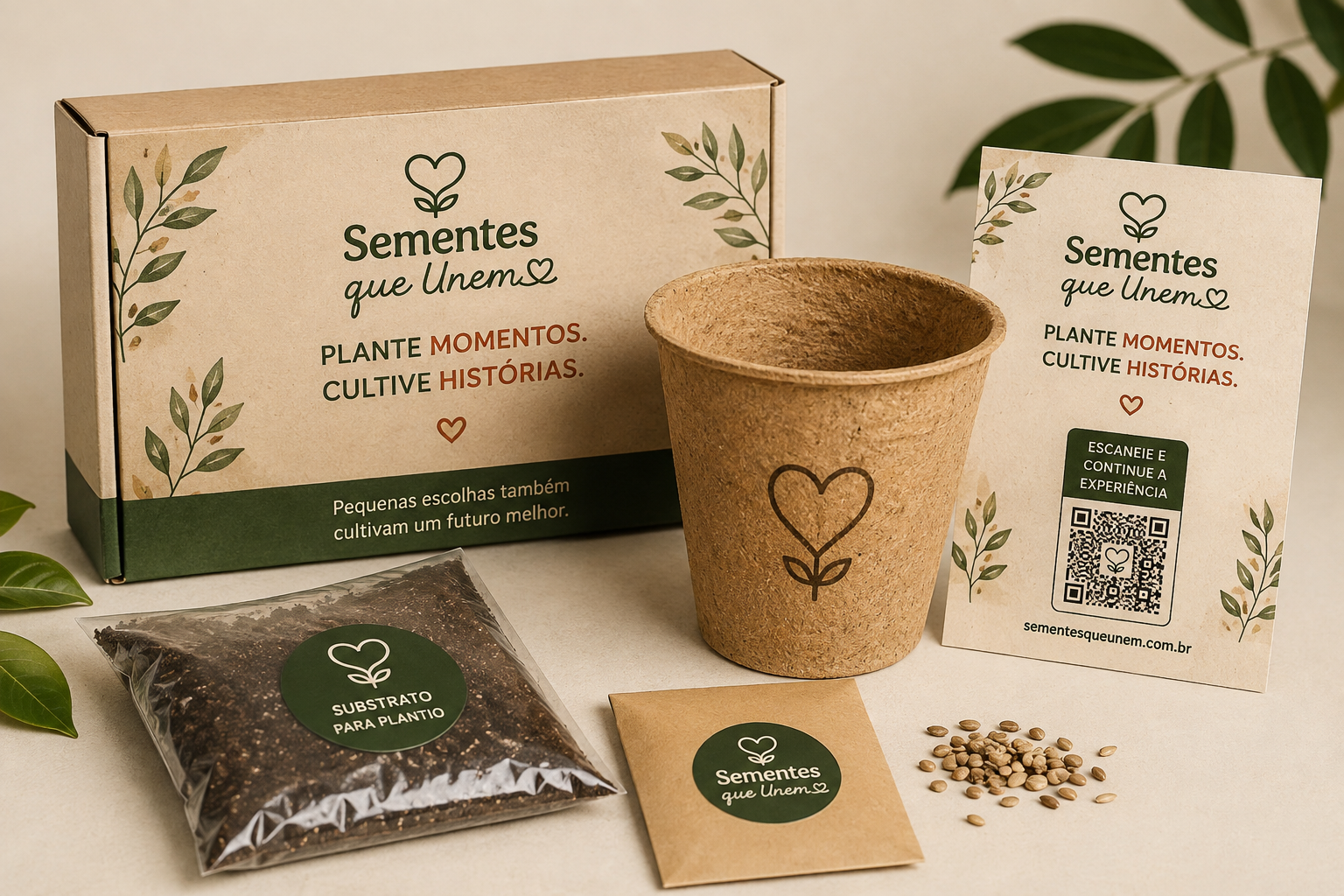 Kit Sementes que Unem — Plante Momentos, Cultive Histórias