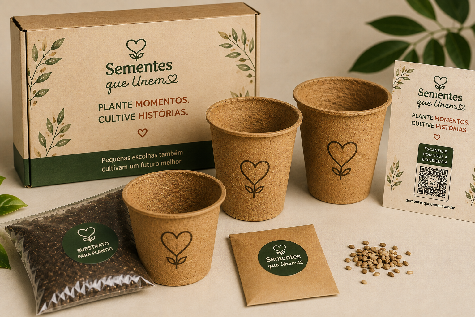 Kit Sementes que Unem — Plante Momentos, Cultive Histórias
