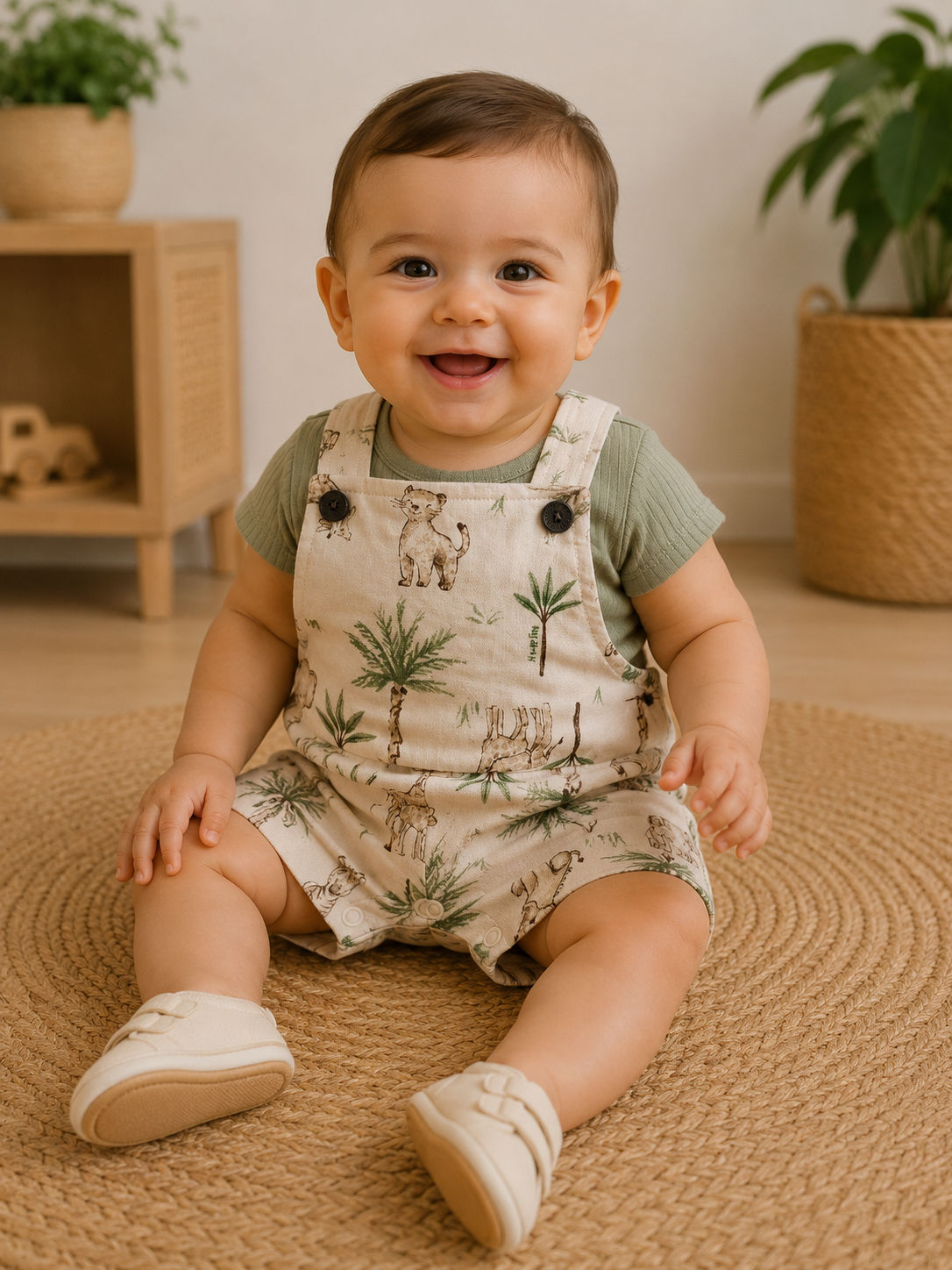 JARDINEIRA HAVE FUN ESTAMPADA SAFARI MOLETIM 30631