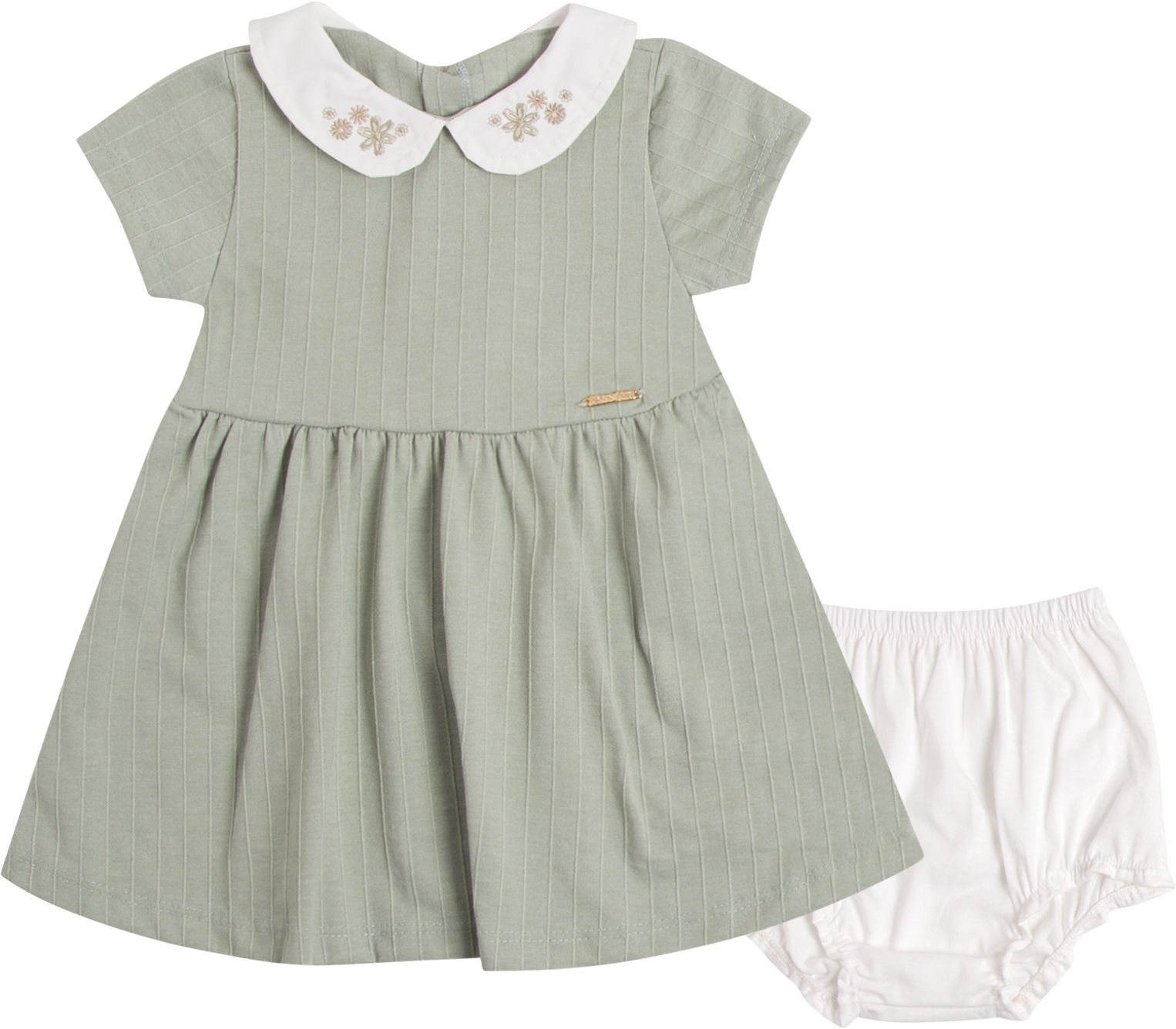 VESTIDO HAVE FUN LITTLE FLOWER COM TAPA FRALDA 30613