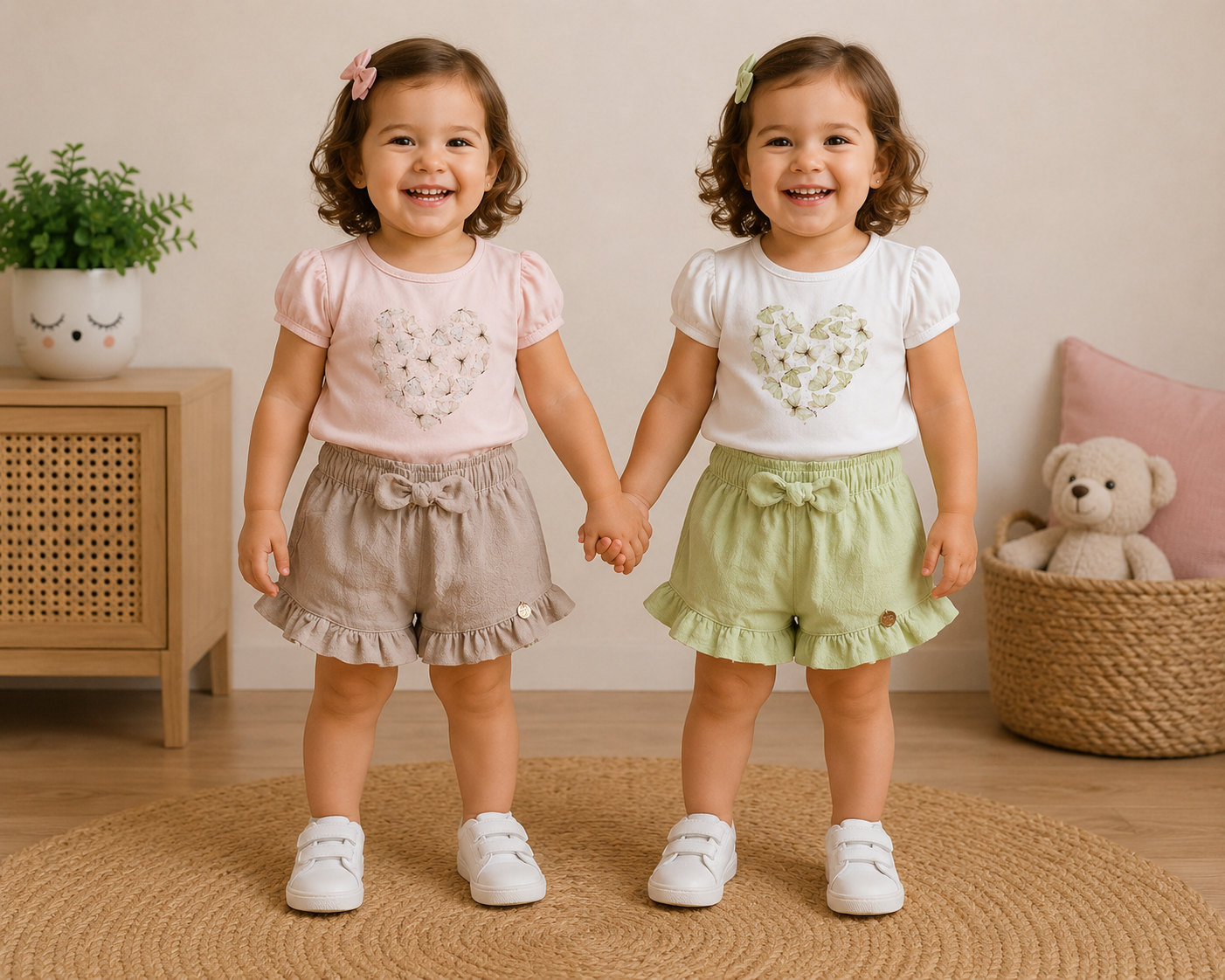 CONJUNTO HAVE FUN BUTTERFLY BRANCO COTTON 30453