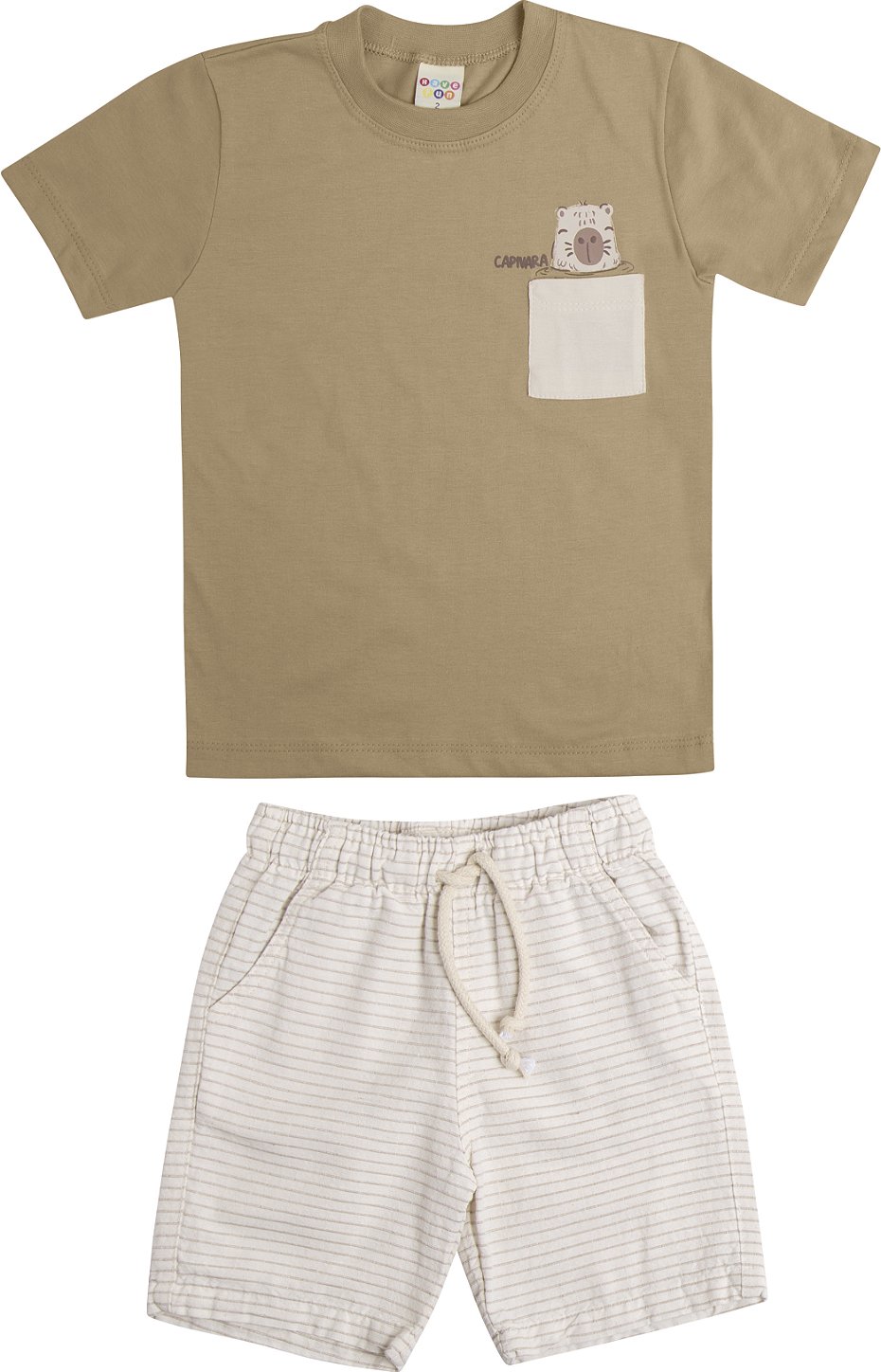 CONJUNTO HAVE FUN CAPIVARA BEGE 30500