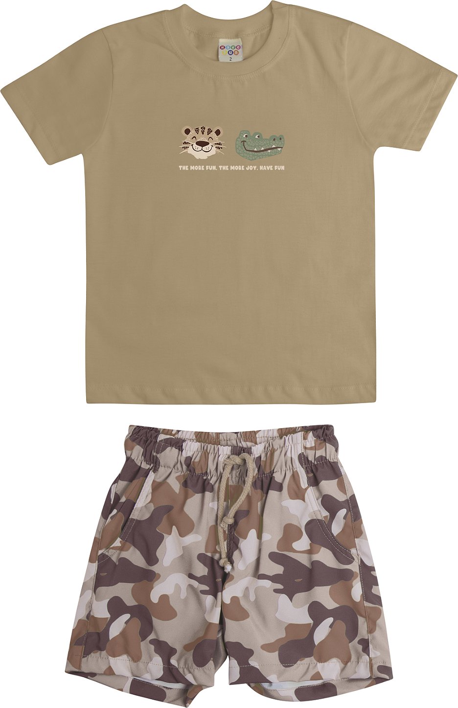 CONJUNTO HAVE FUN CAMUFLADO BEGE 30505
