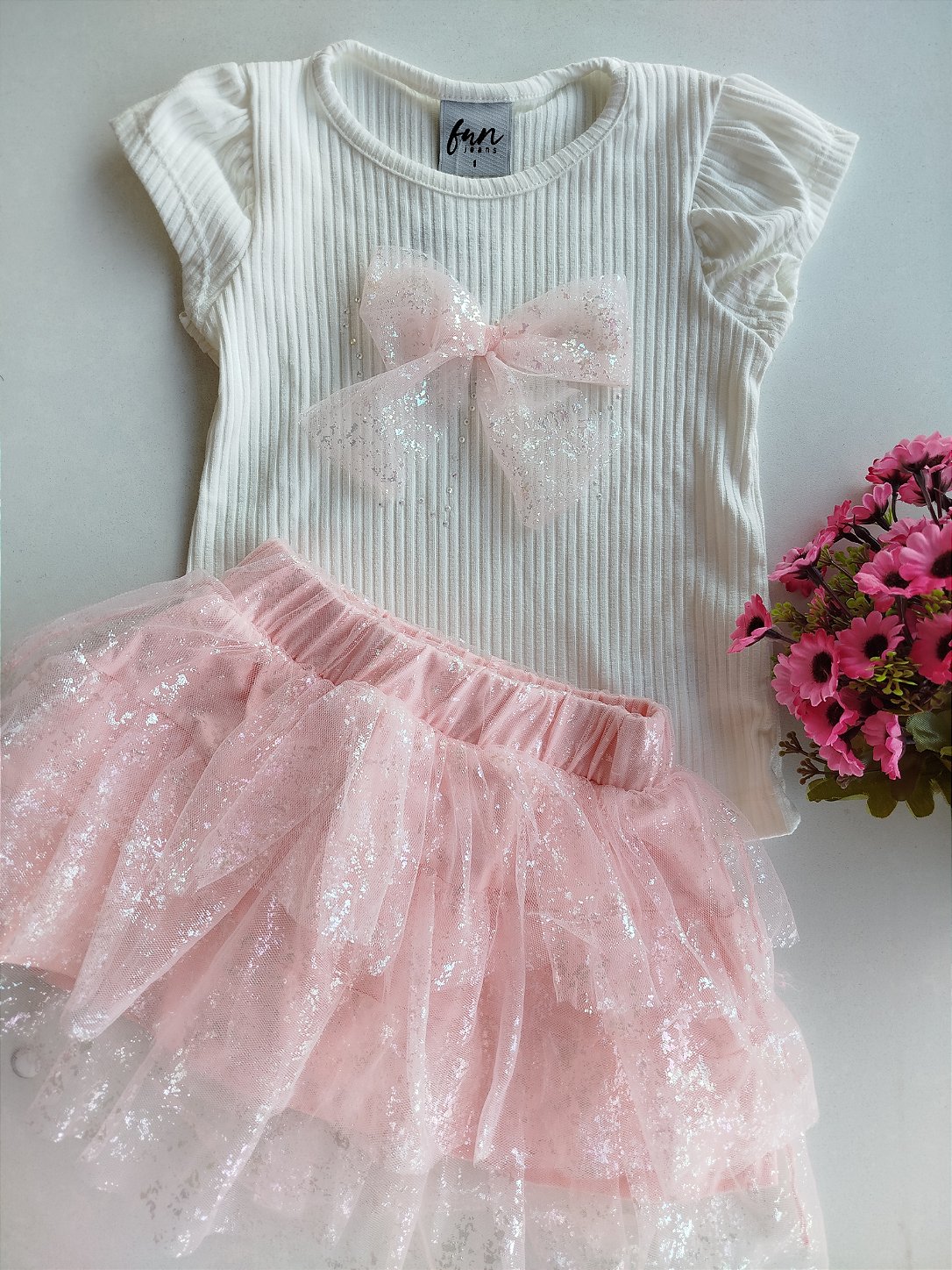 CONJUNTO HAVE FUN LAÇO/ TULE GLITTER 30535