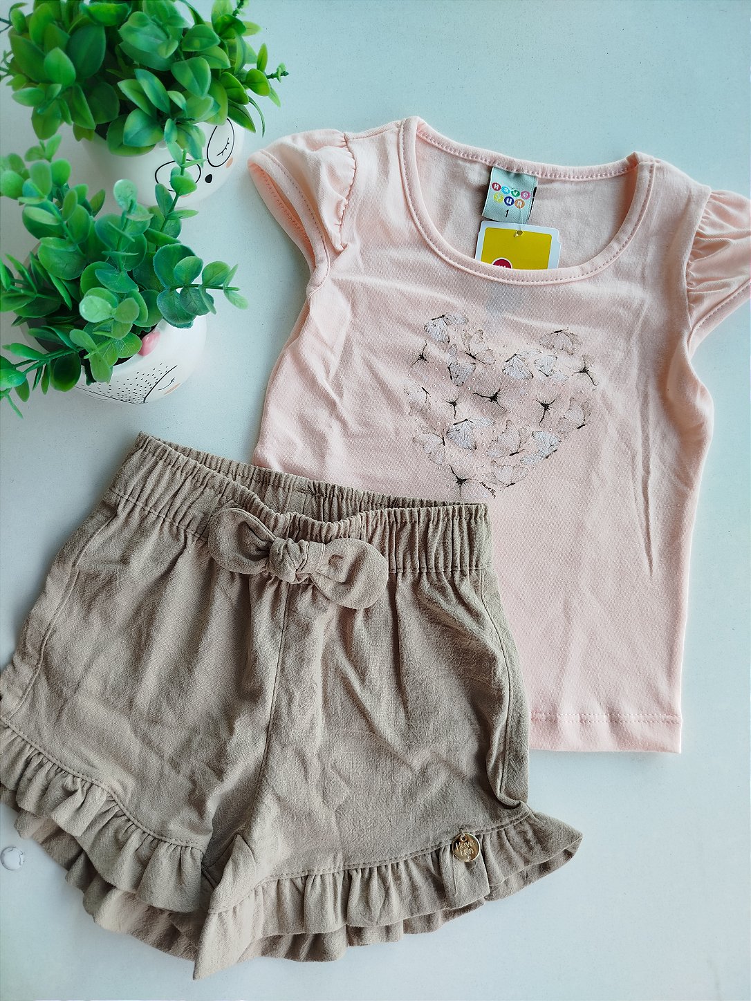 CONJUNTO HAVE FUN BUTTERFLY ROSA COTTON 30453