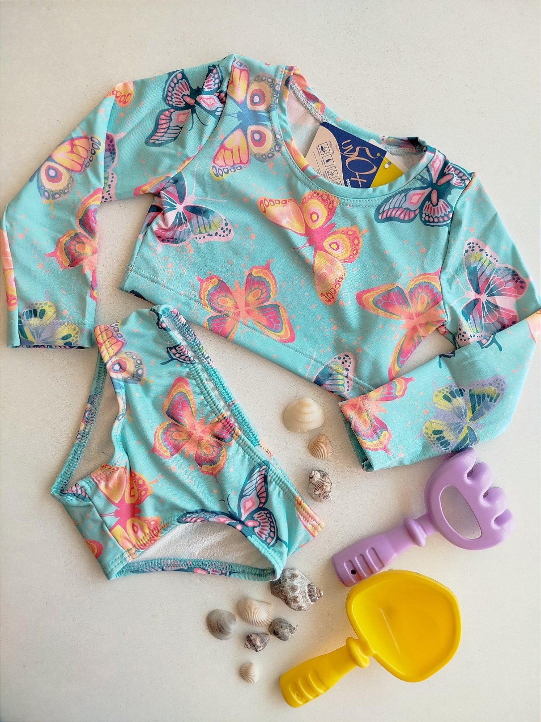 CONJUNTO HAVE FUN BORBOLETAS AZUL PROTEÇÃO UV 30599