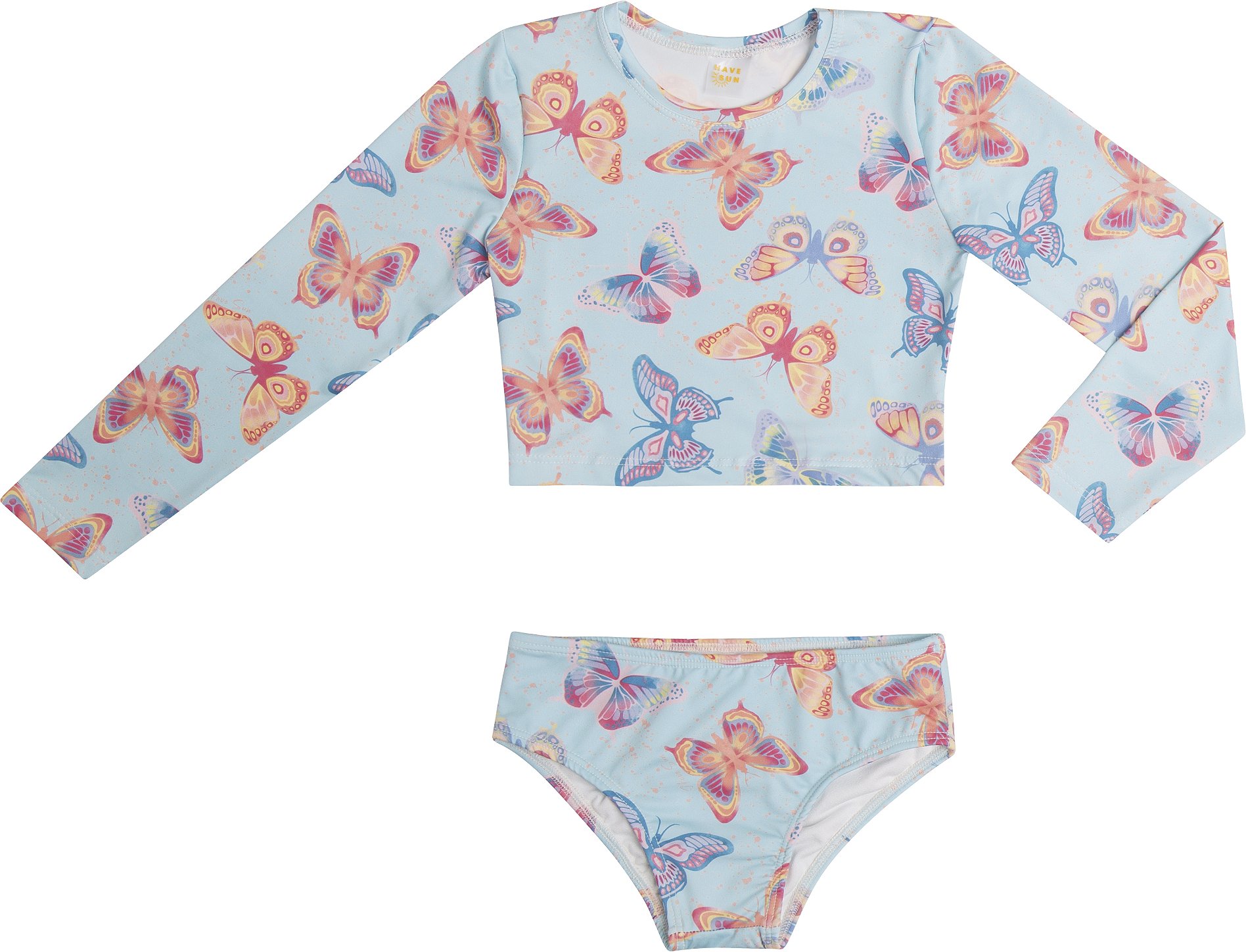 CONJUNTO HAVE FUN BORBOLETAS AZUL PROTEÇÃO UV 30599