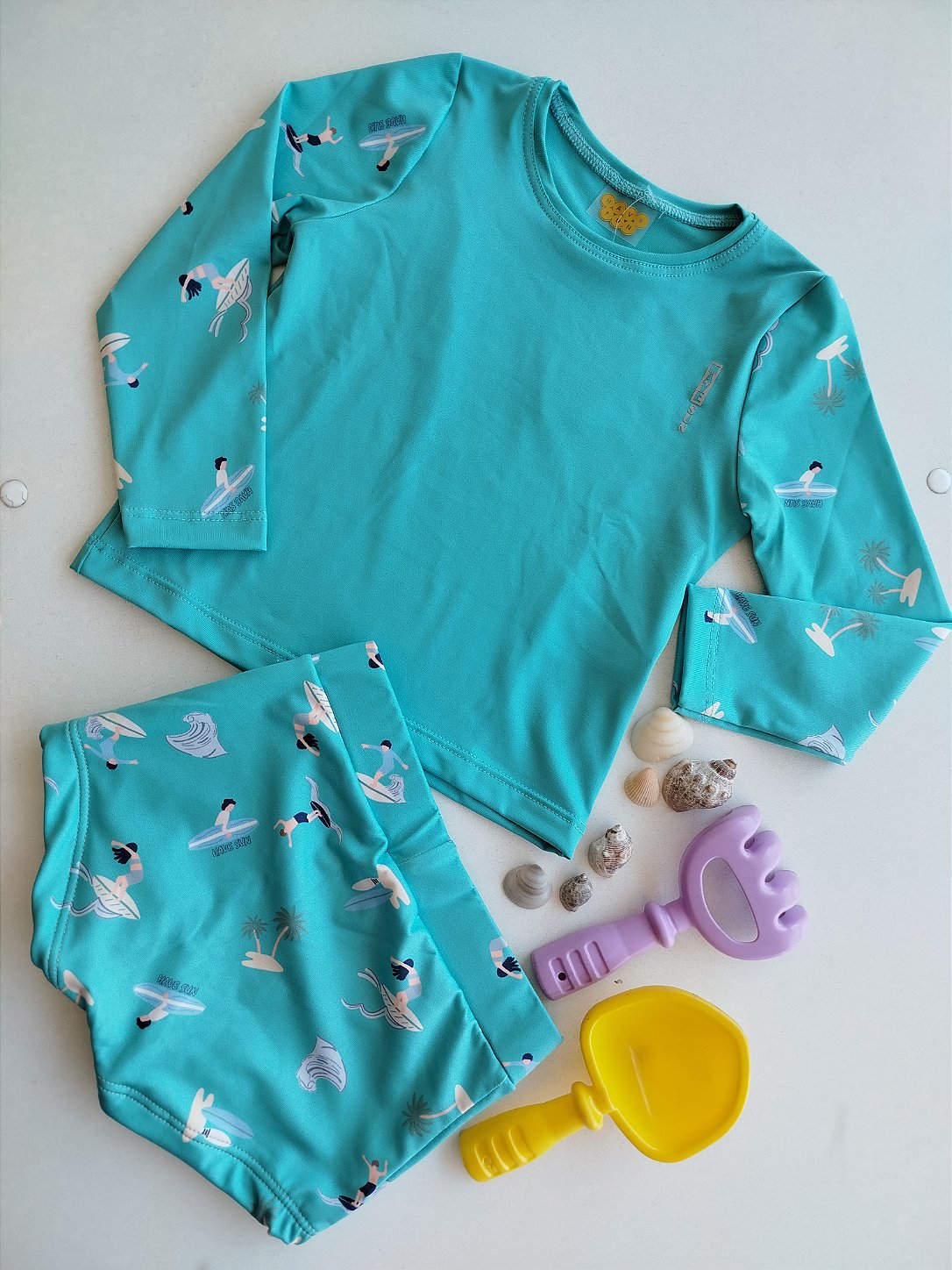 CONJUNTO HAVE FUN SURF AZUL PROTEÇÃO UV 30607