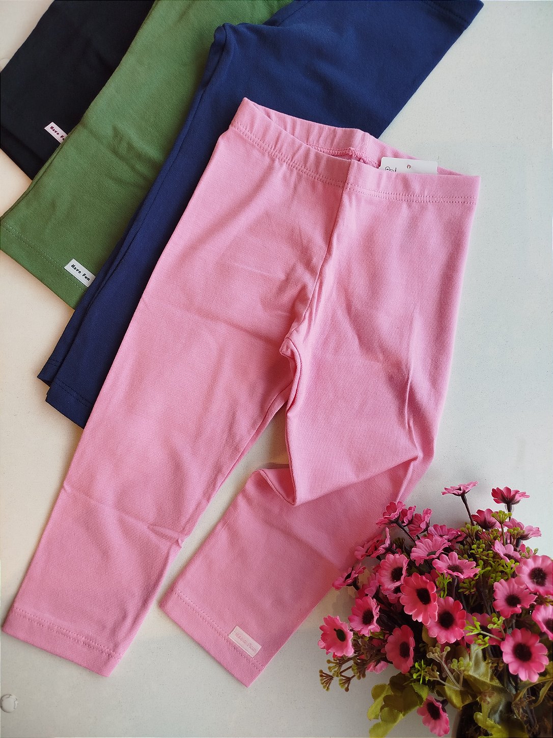 CALCA HAVE FUN LEGGING BASICA COTTON ROSA 28273