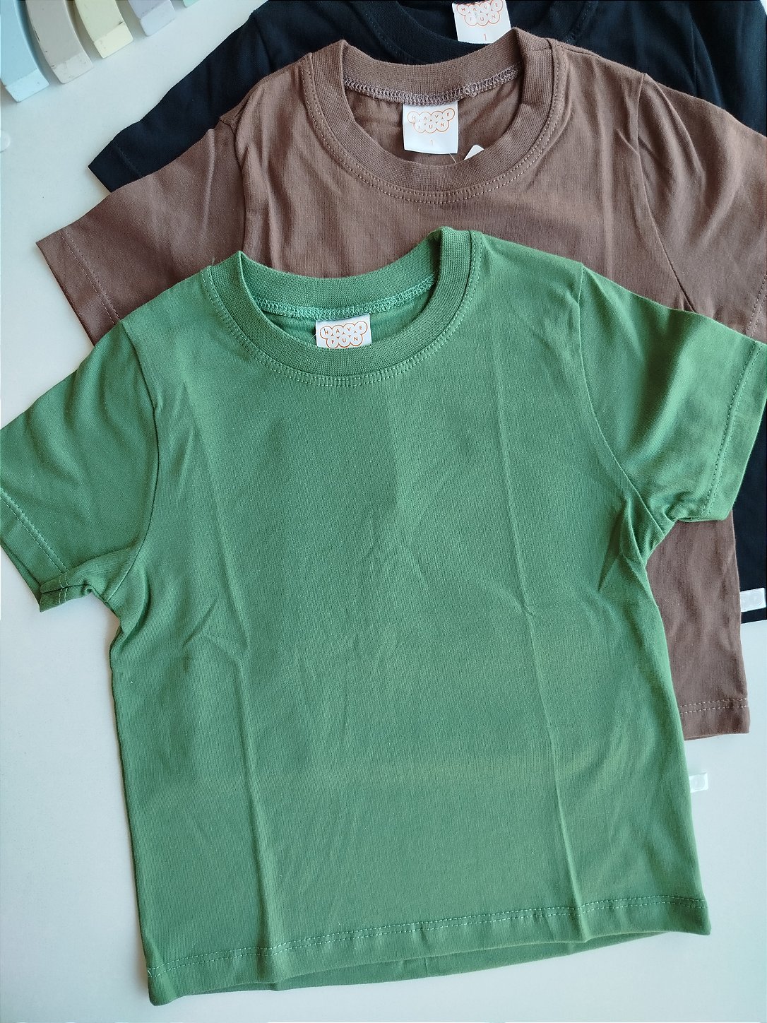 CAMISETA HAVE FUN BASICA MANGA CURTA UNISSEX VERDE ASPARGO 28276