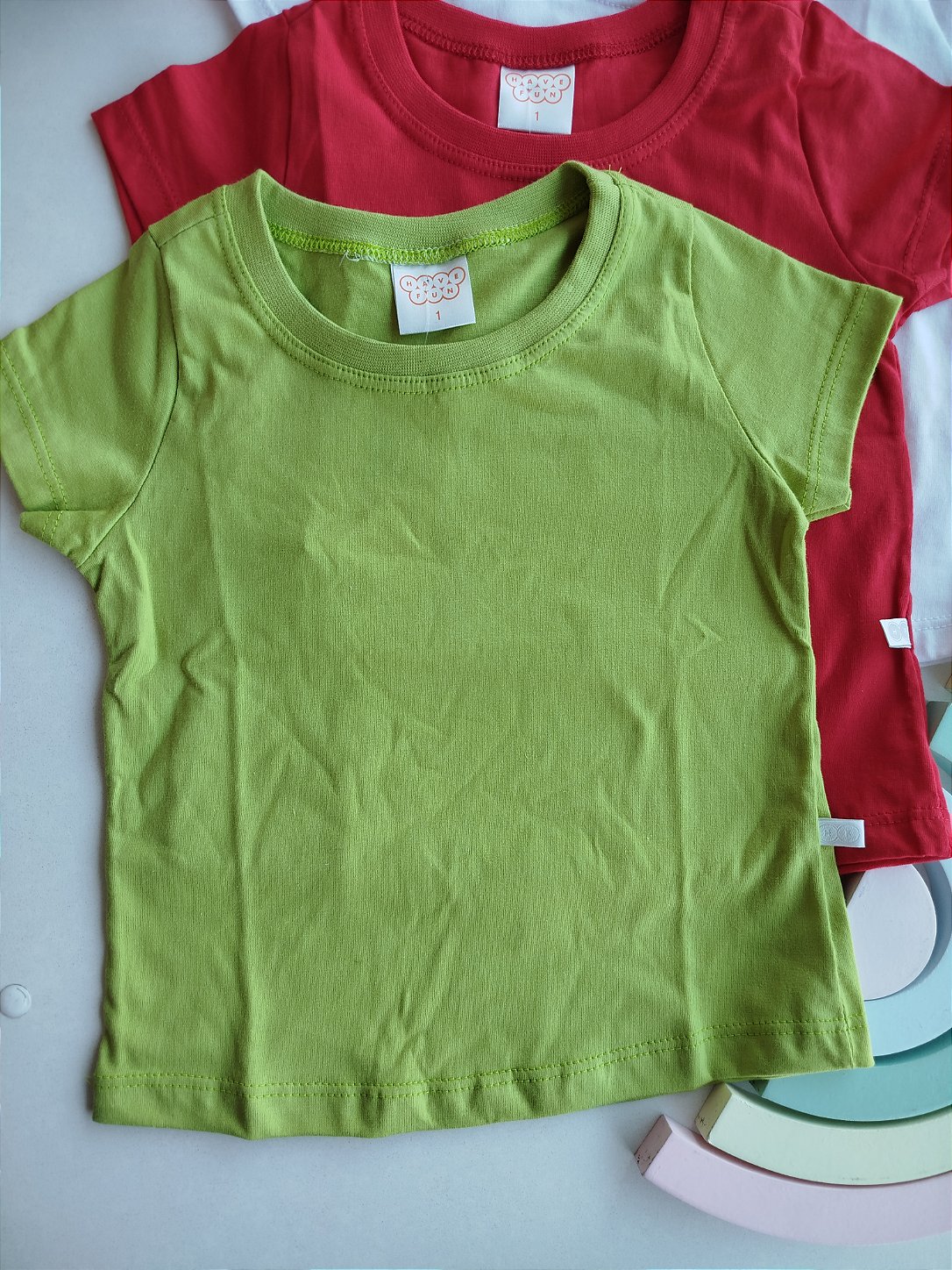 BLUSA HAVE FUN BABY LOOK BASICA VERDE KIWI 28269